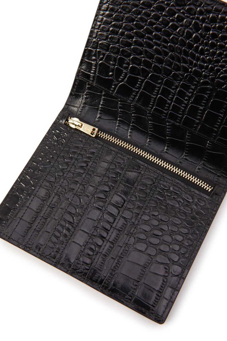 Chelsea Wallet (Black Croc)