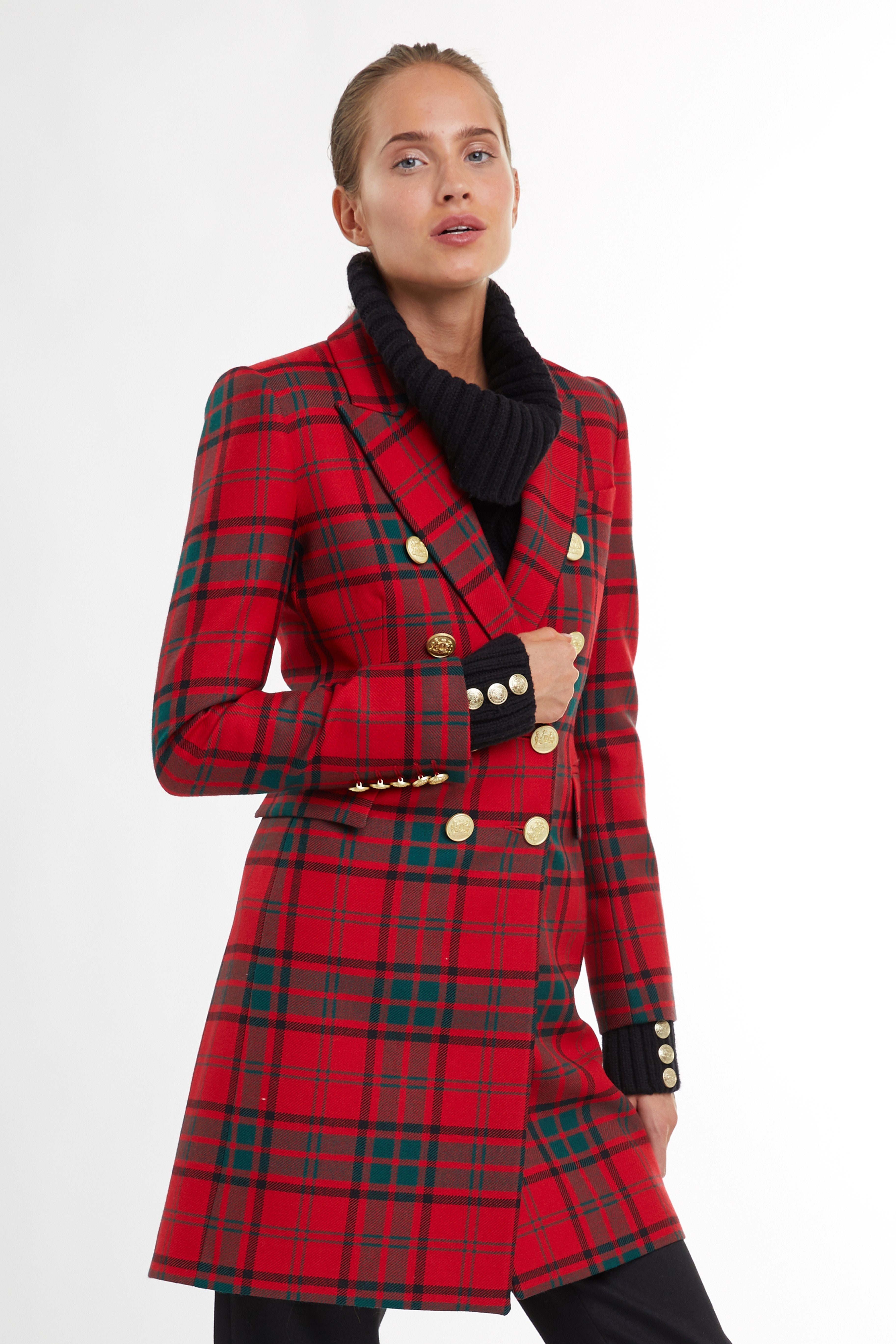Holland Cooper Red And Black Check Coat Womens Holland Cooper