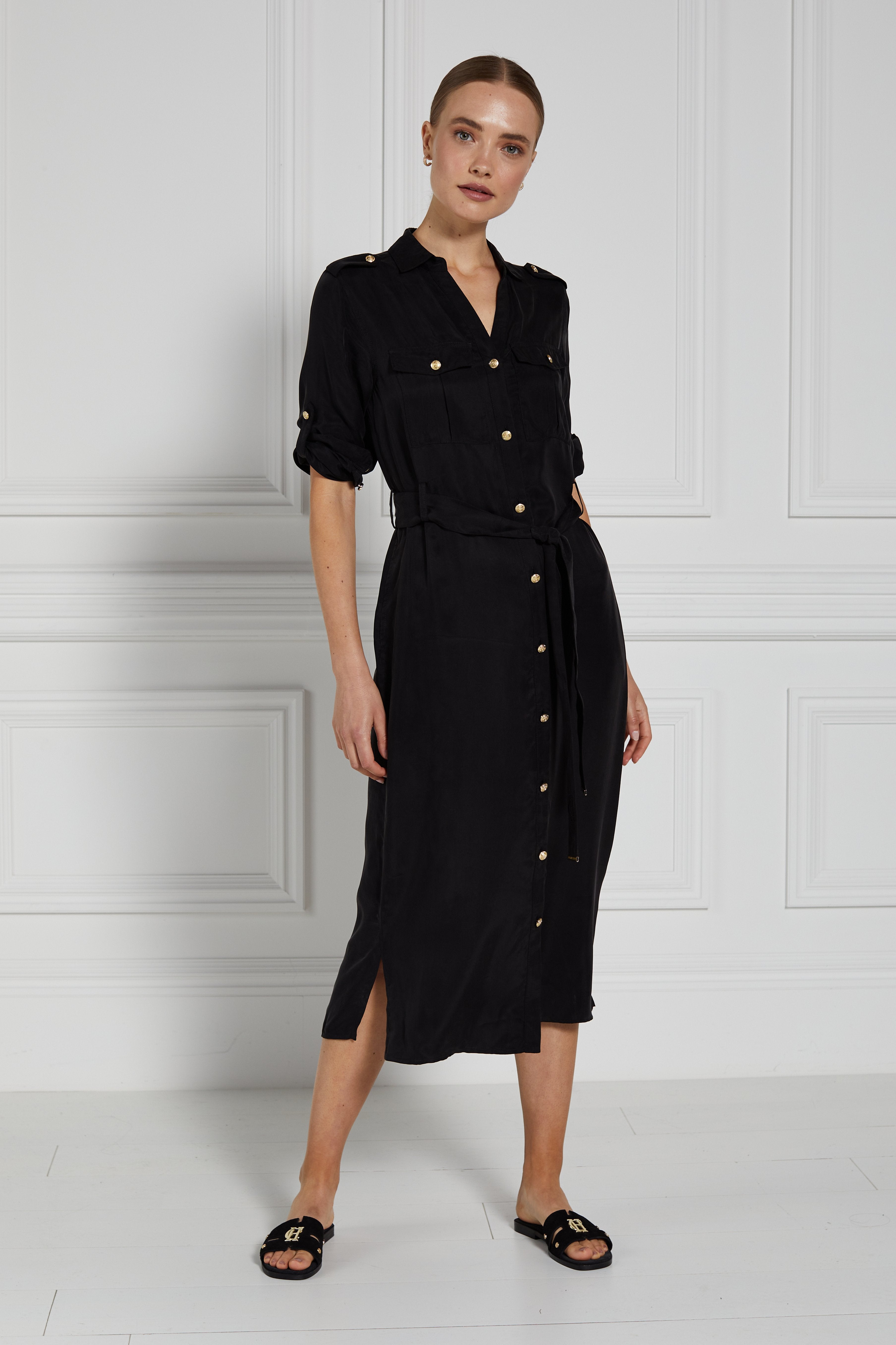Military Midi Dress (Black) Holland Cooper Military Midi Dress (Black) Holland Cooper