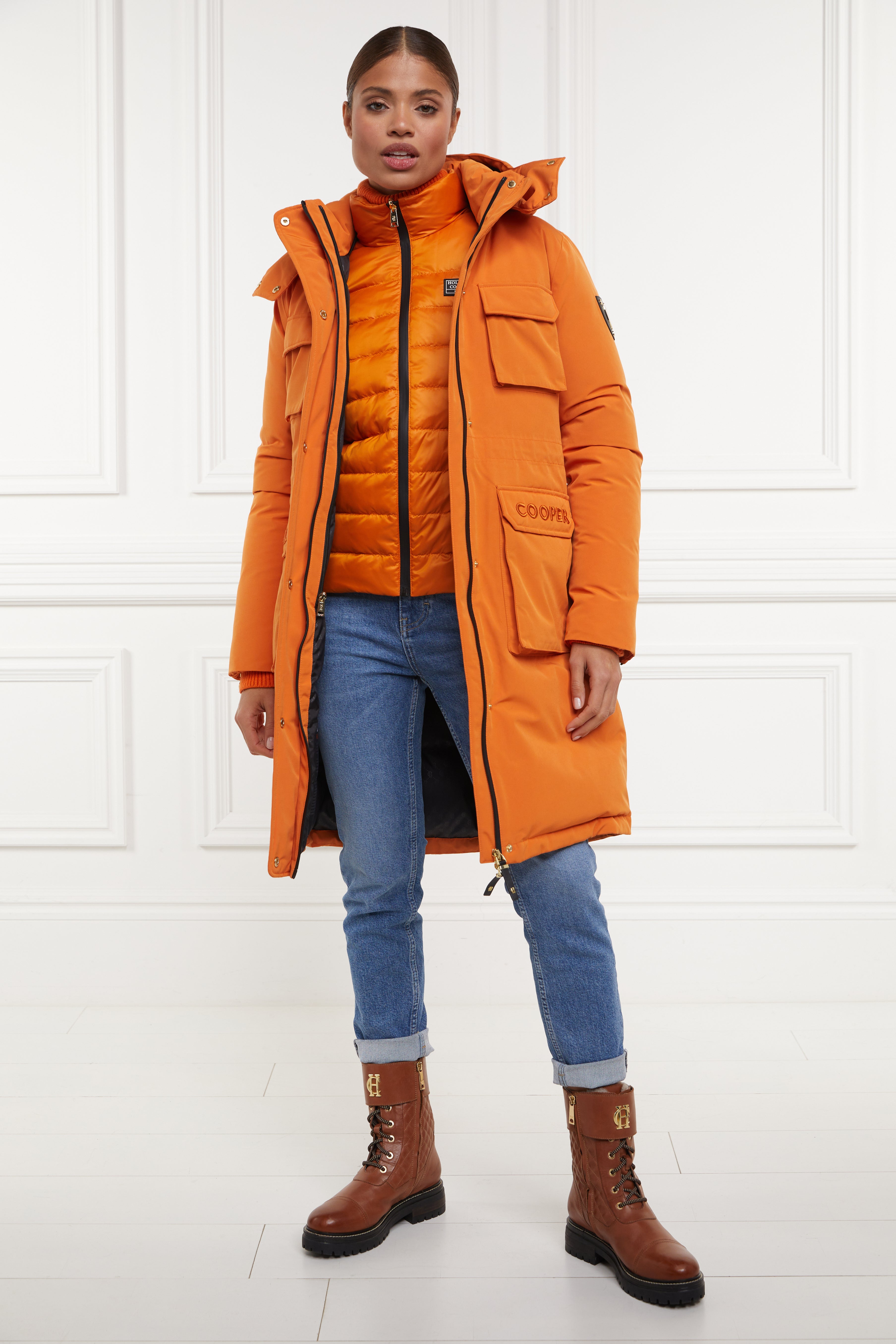 Duffle Coat Burnt Orange Ladies Coats Burnt Orange Puffer Jacket