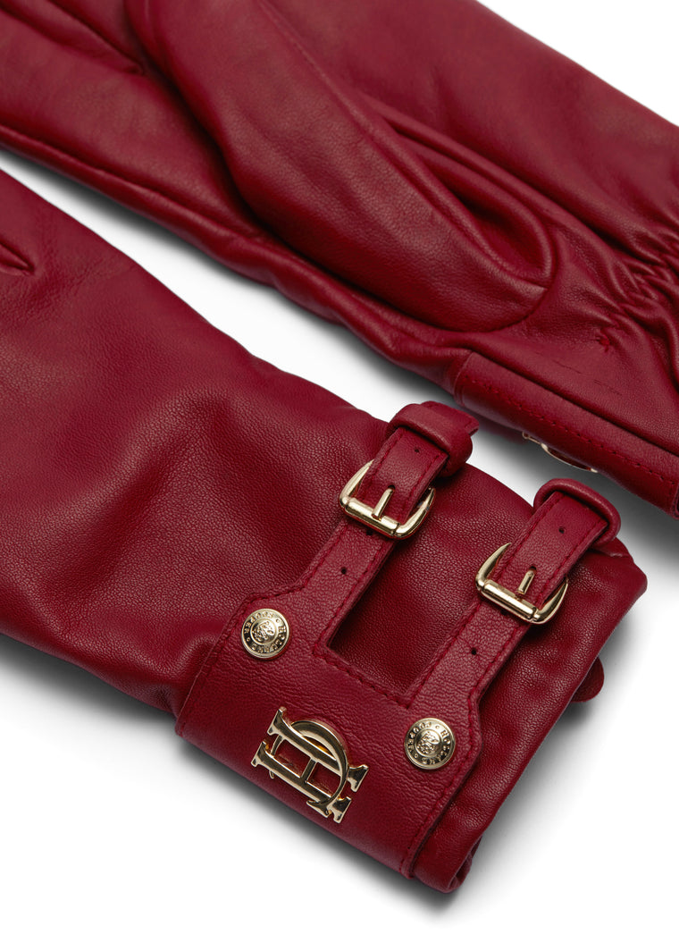 Monogram Leather Gloves (Mulberry)