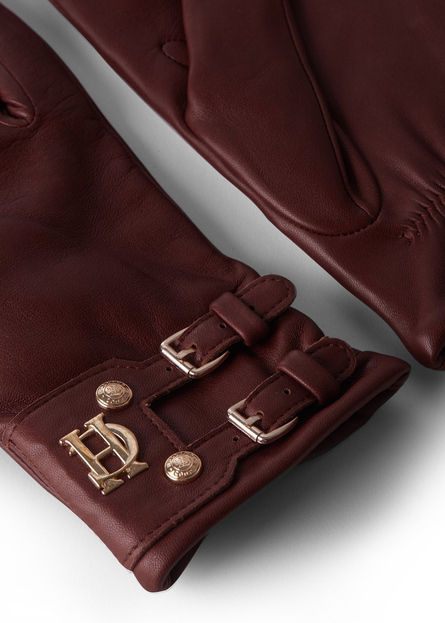Monogram Leather Gloves (Chocolate)