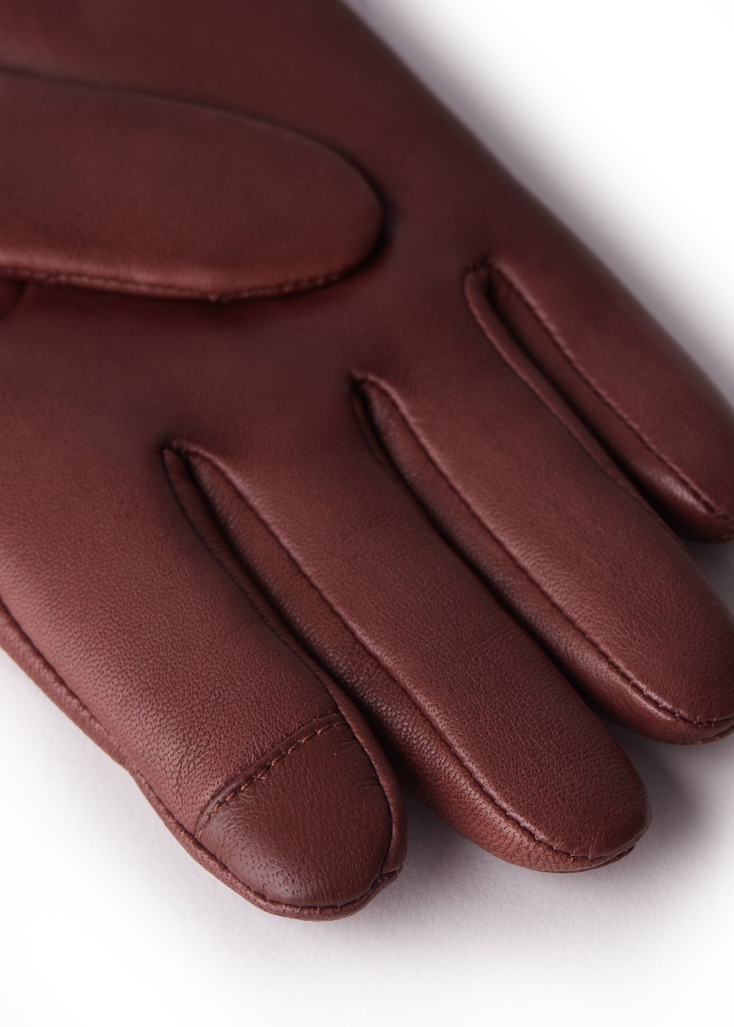 Monogram Leather Gloves (Chocolate)