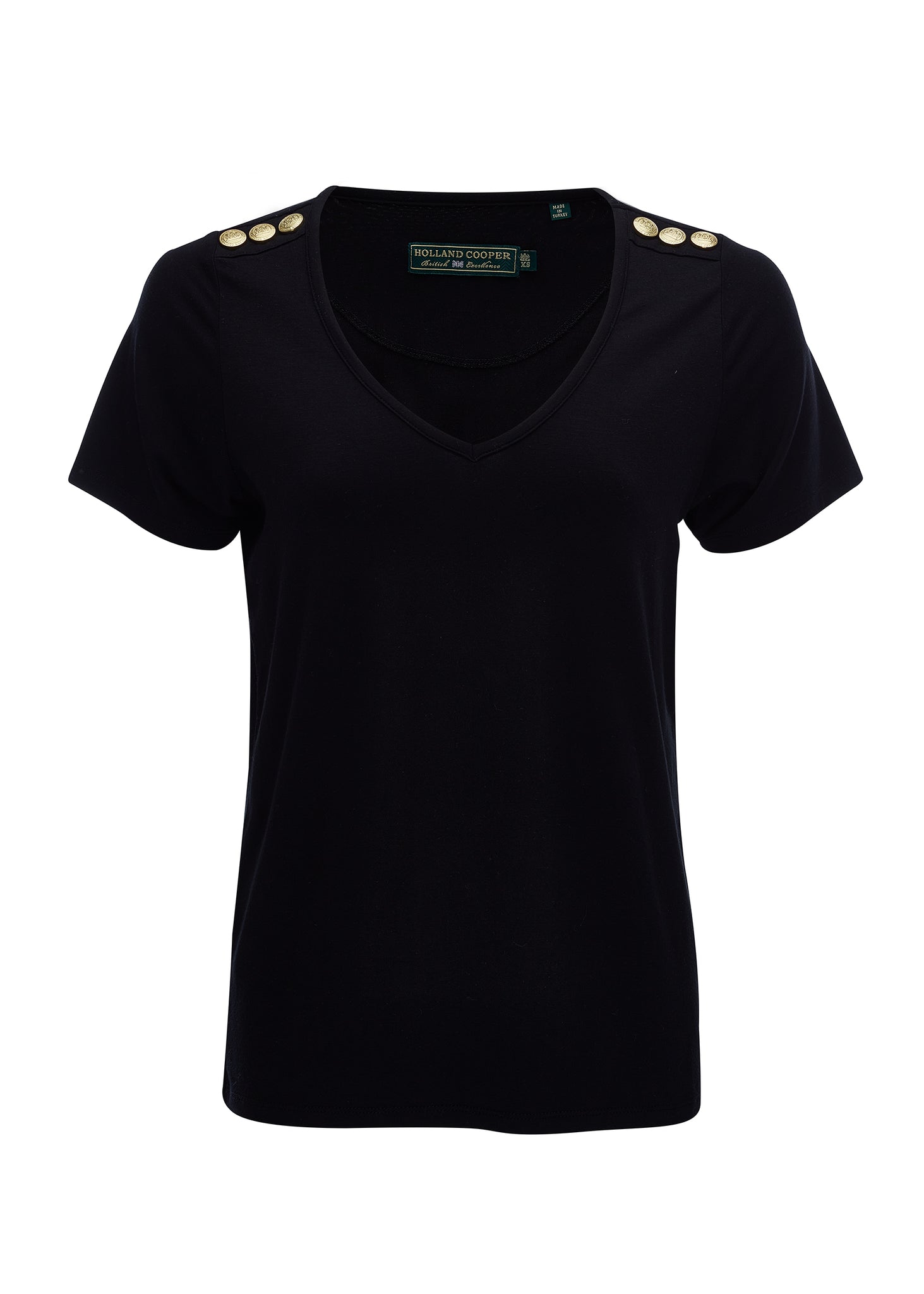 Relax Fit V-Neck Tee (Black)