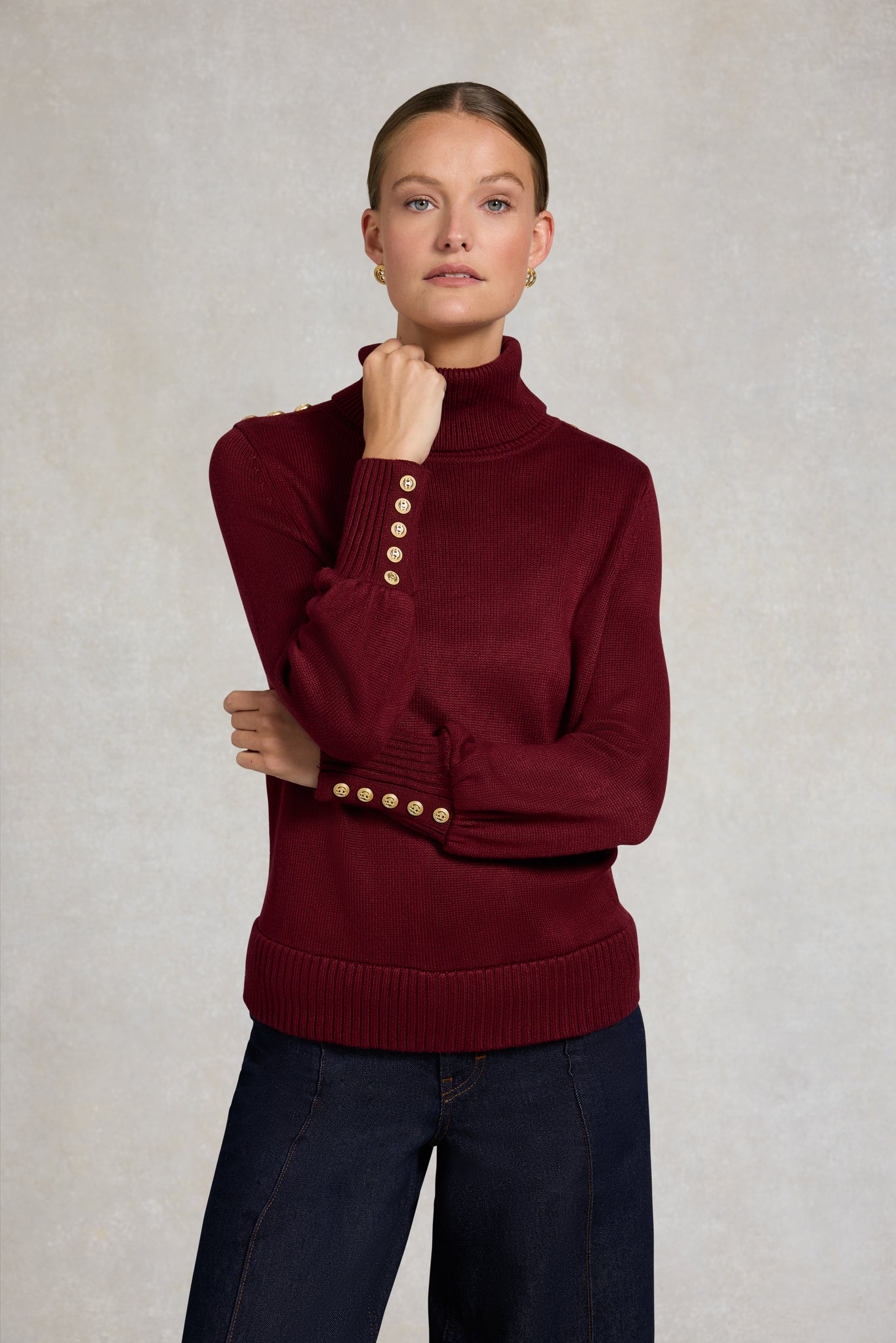 Chamonix Roll Neck Knit (Wine)