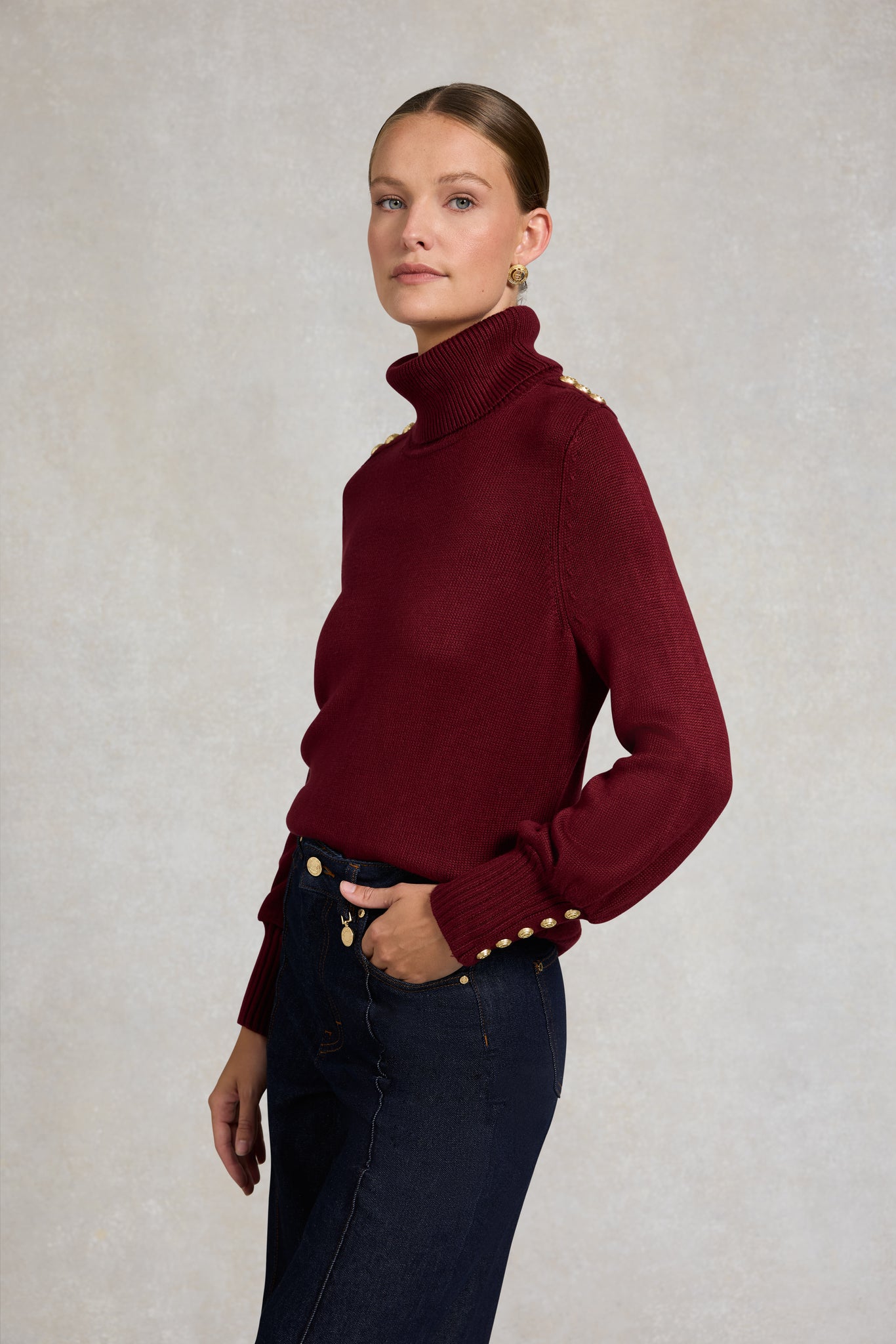Chamonix Roll Neck Knit (Wine)