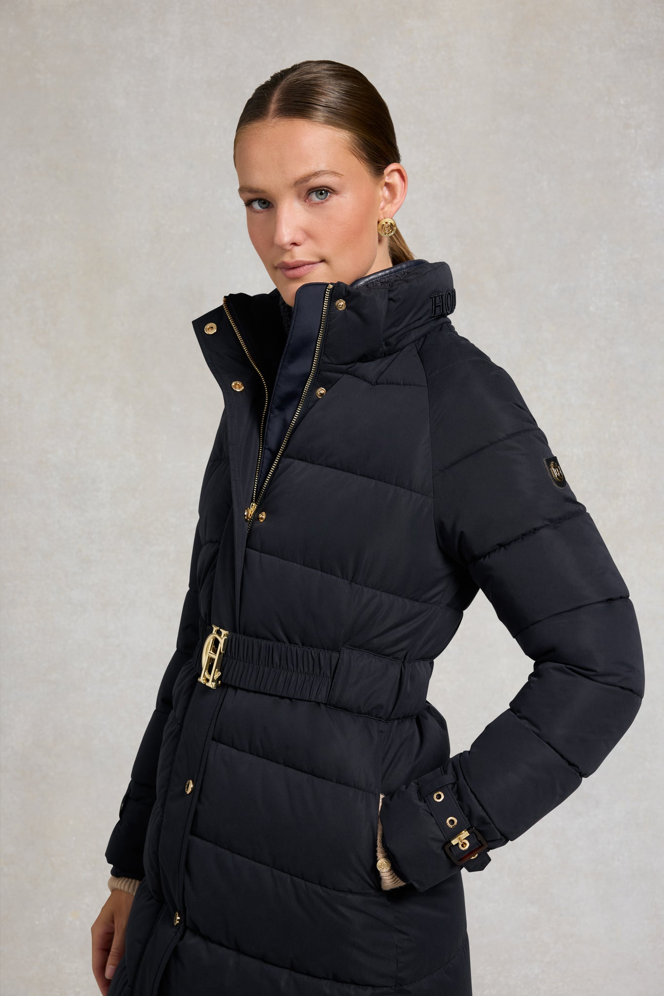 Arosa Luxe Longline Coat (Ink Navy)