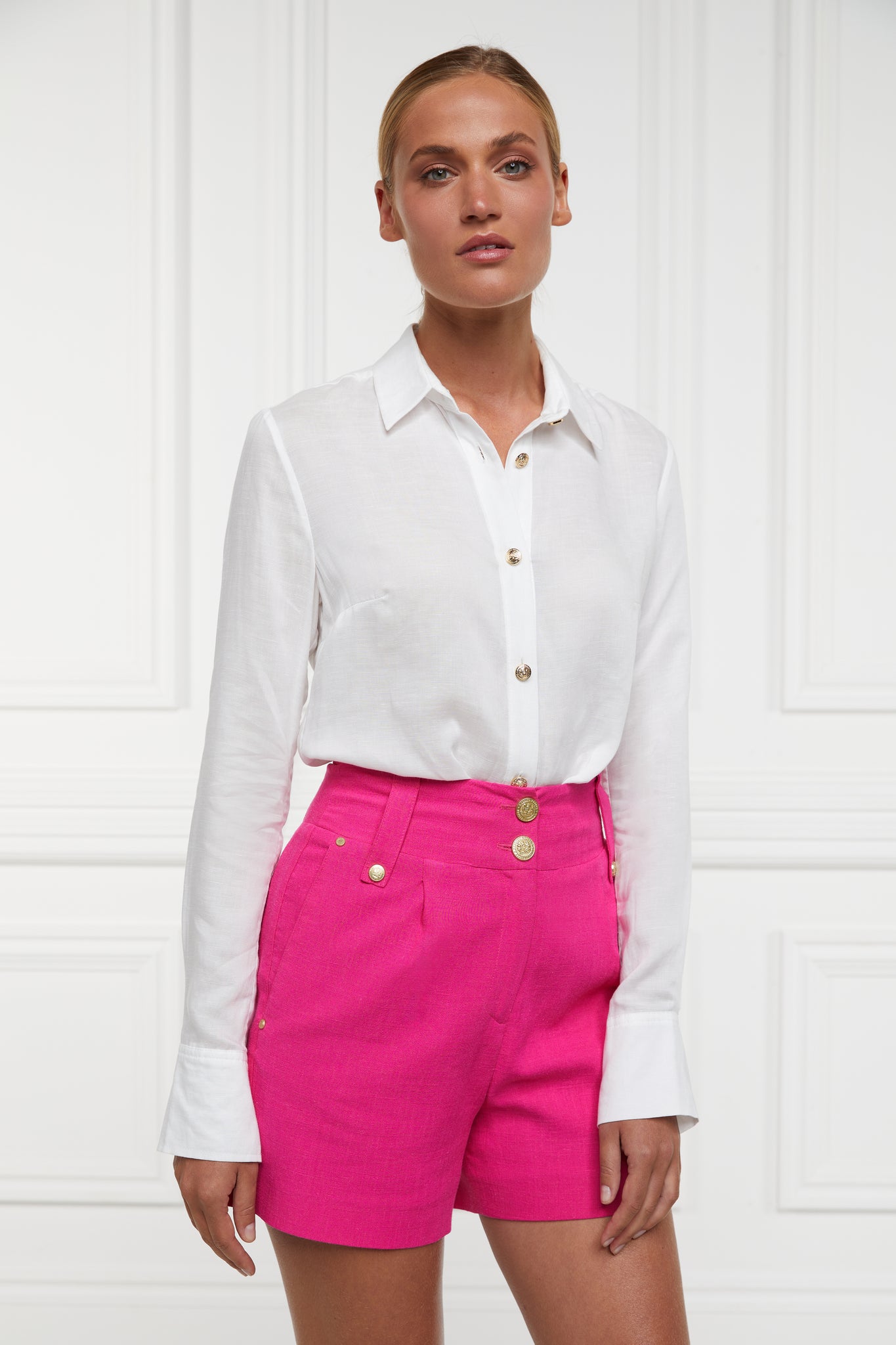 Tailored Short (Hot Pink Linen)