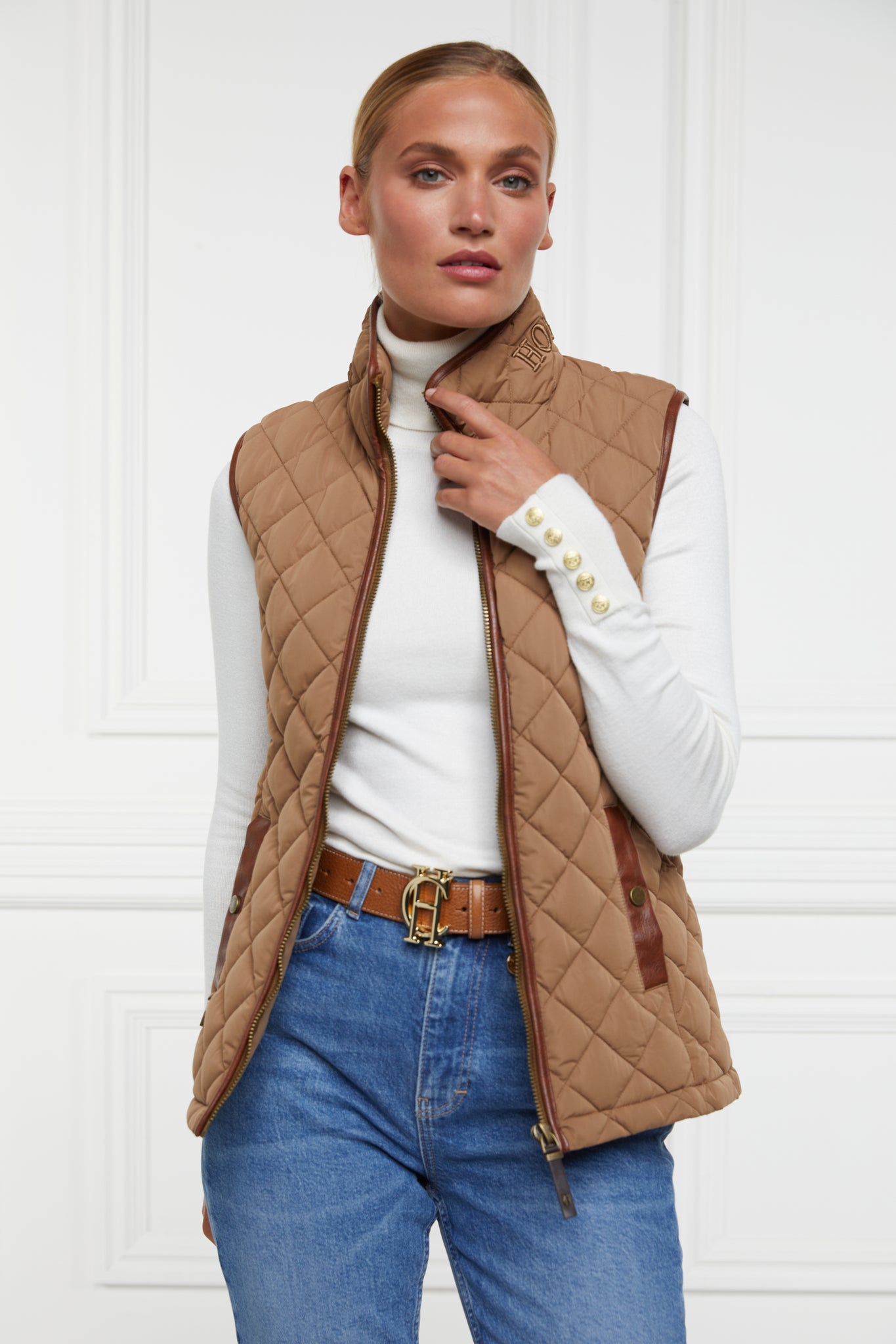 Country Quilted Gilet (Coffee)