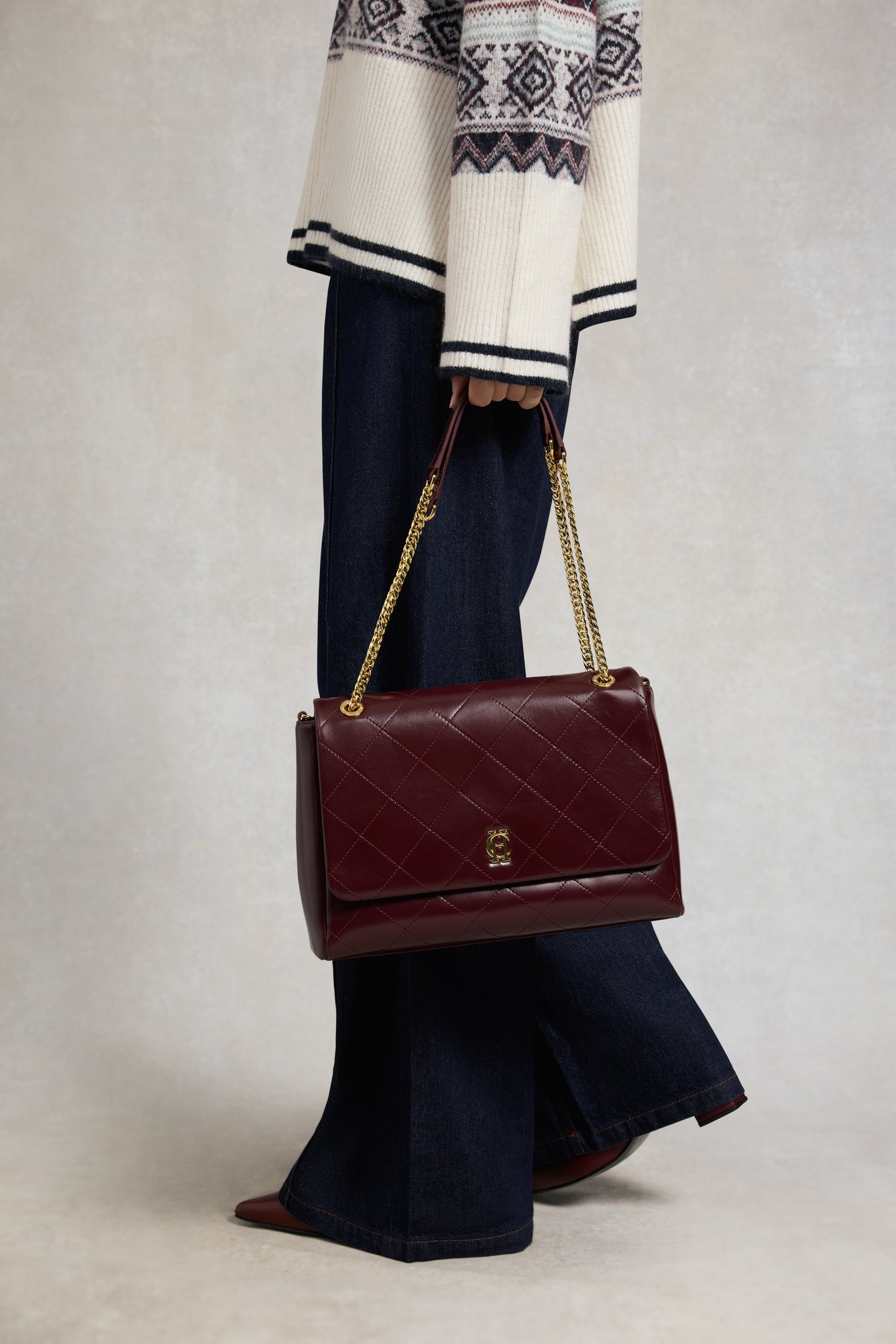 Milan Shoulder Bag (Oxblood)