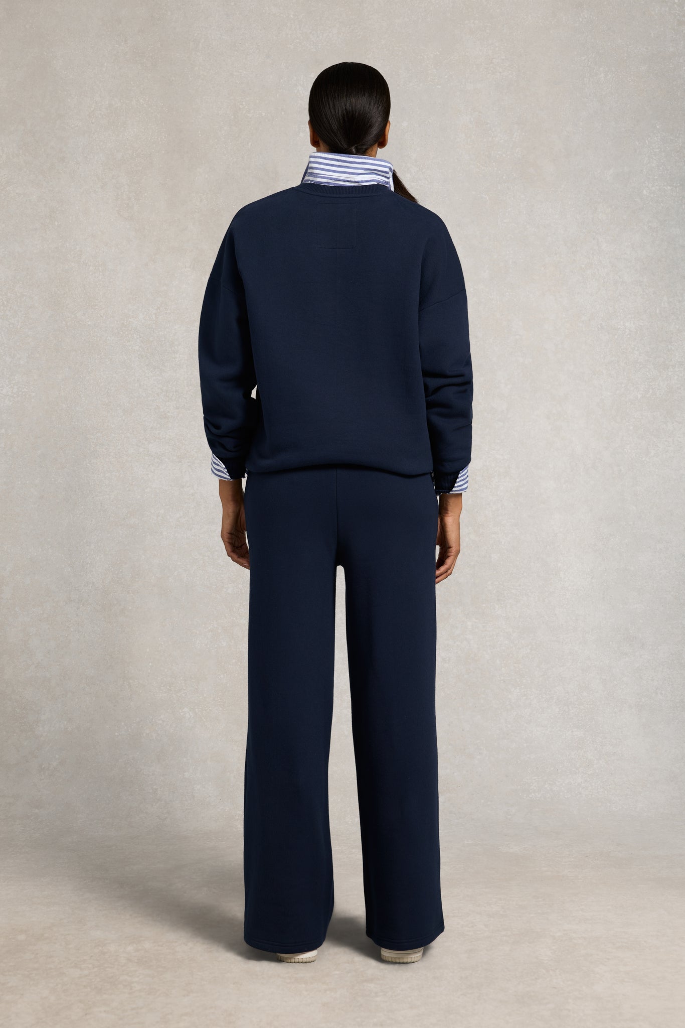 Collegiate Wide Leg Jogger (Ink Navy)