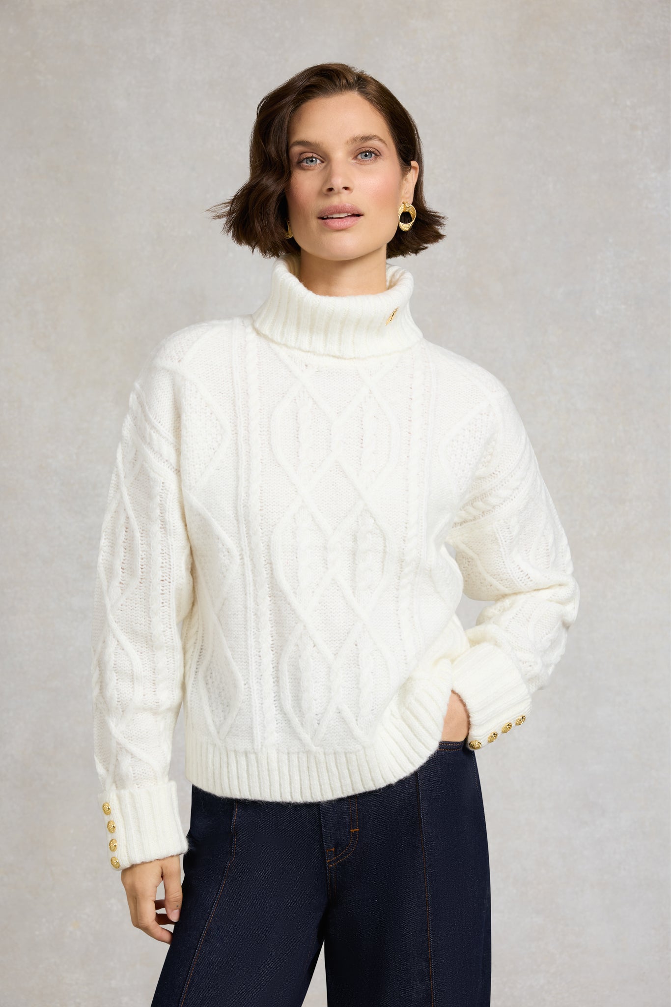 Noveli Roll Neck Knit (Natural)