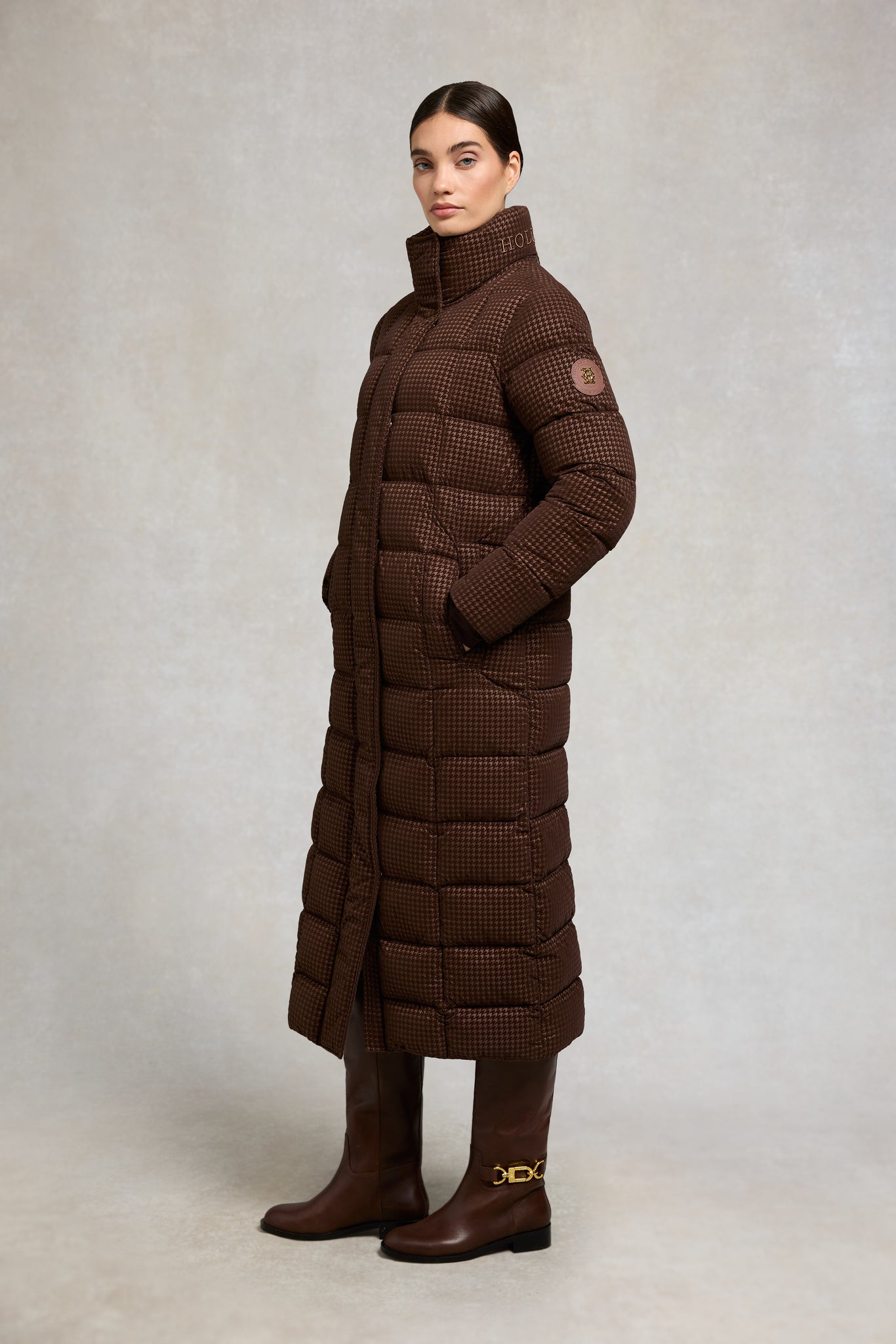 Crawford Longline Coat (Cocoa Mini Flock)