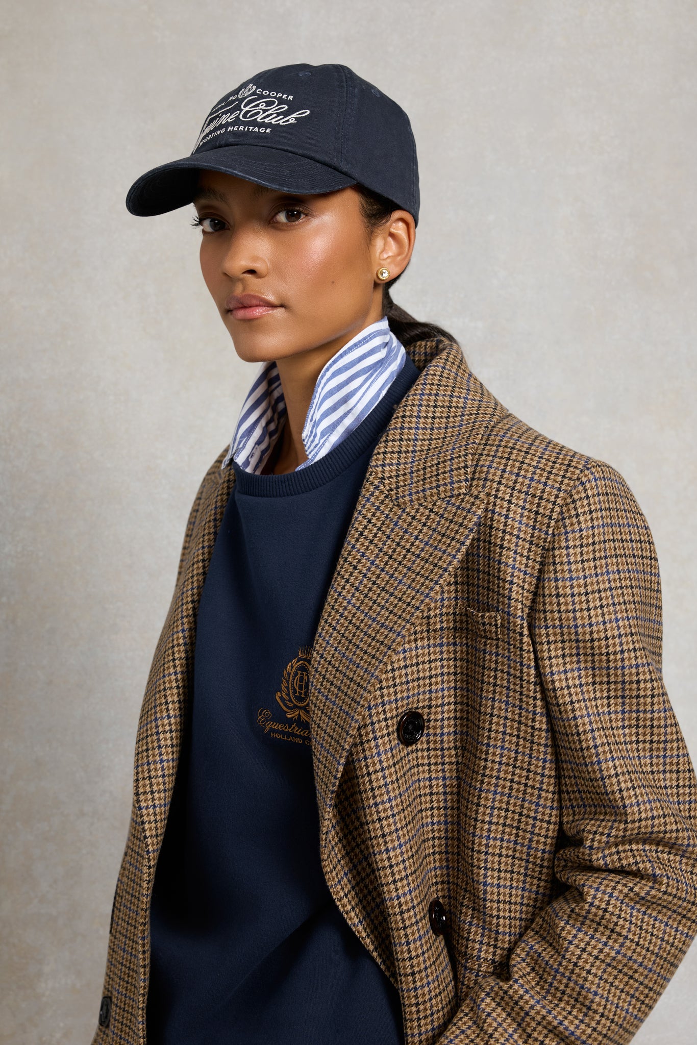 Equine Club Cap (Ink Navy Ecru)