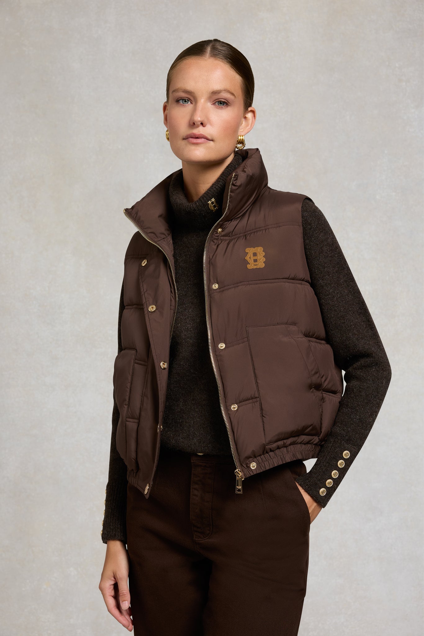 Milton Padded Gilet (Chocolate)