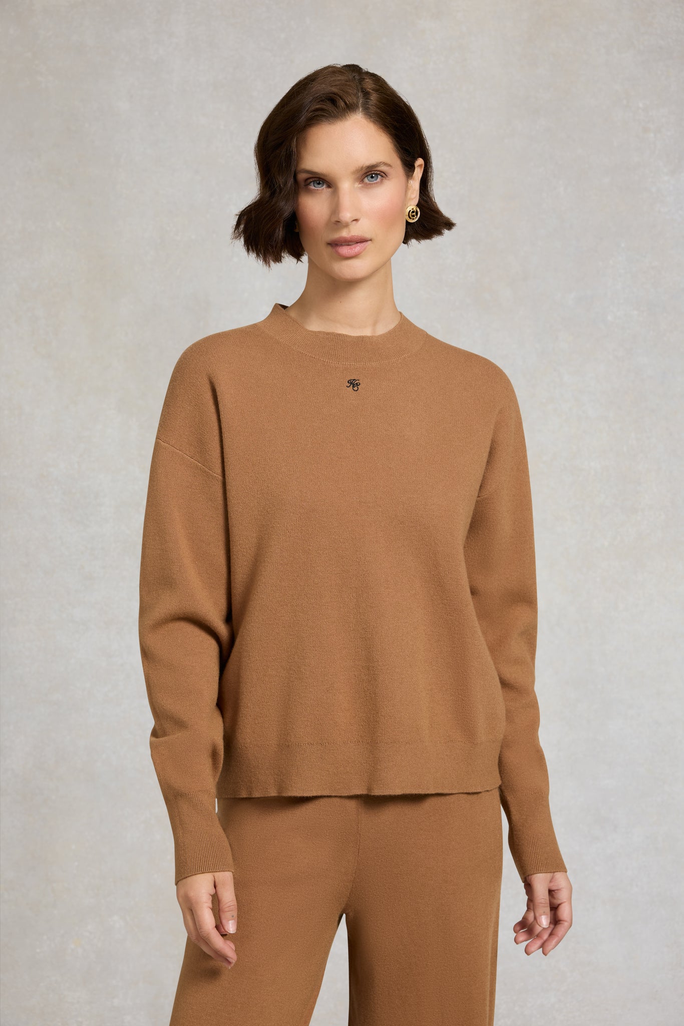 Maria Crew Neck Knit (Caramel)