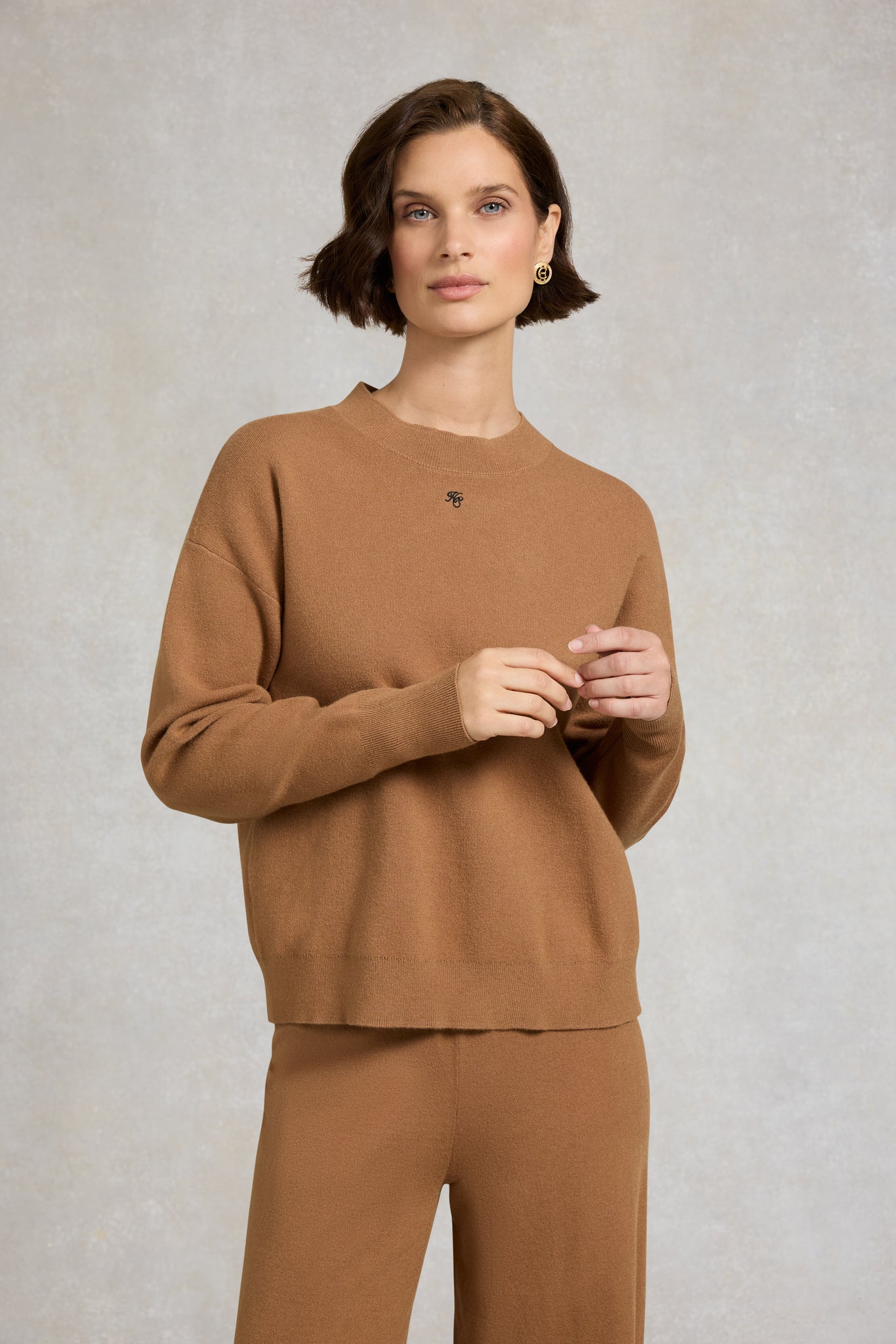 Maria Crew Neck Knit (Caramel)