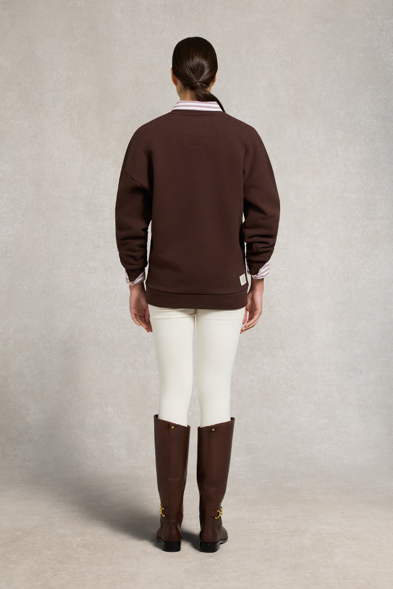 Relaxed Fit Crew Neck Sweat (Walnut)