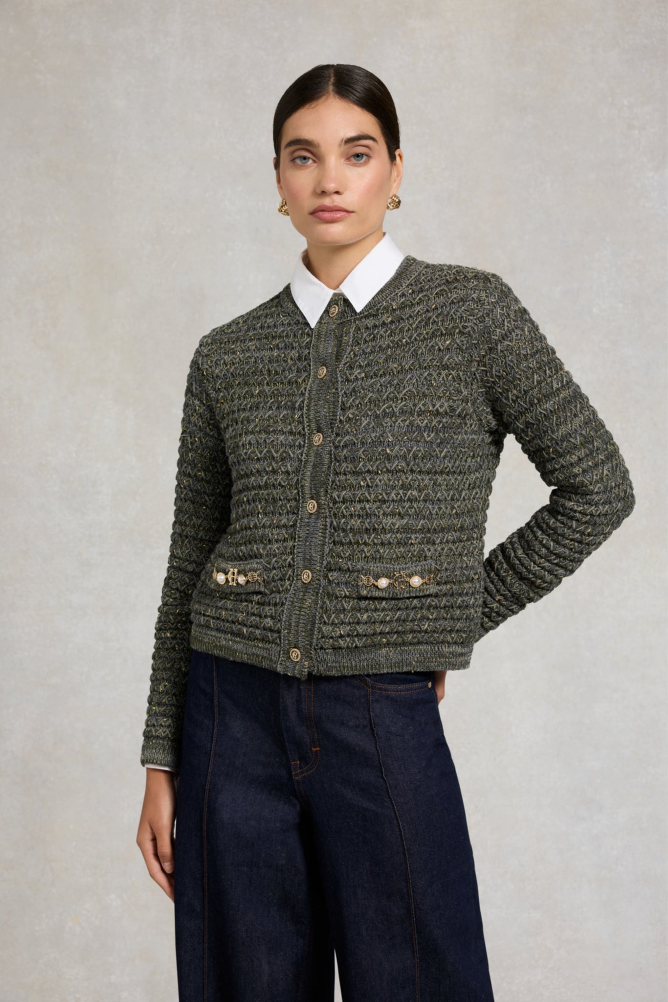 Sofia Knitted Jacket (Green)