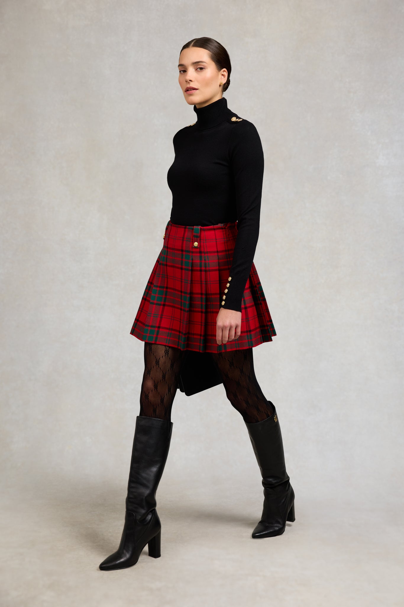 Belgravia Mini Skirt (Red Tartan)