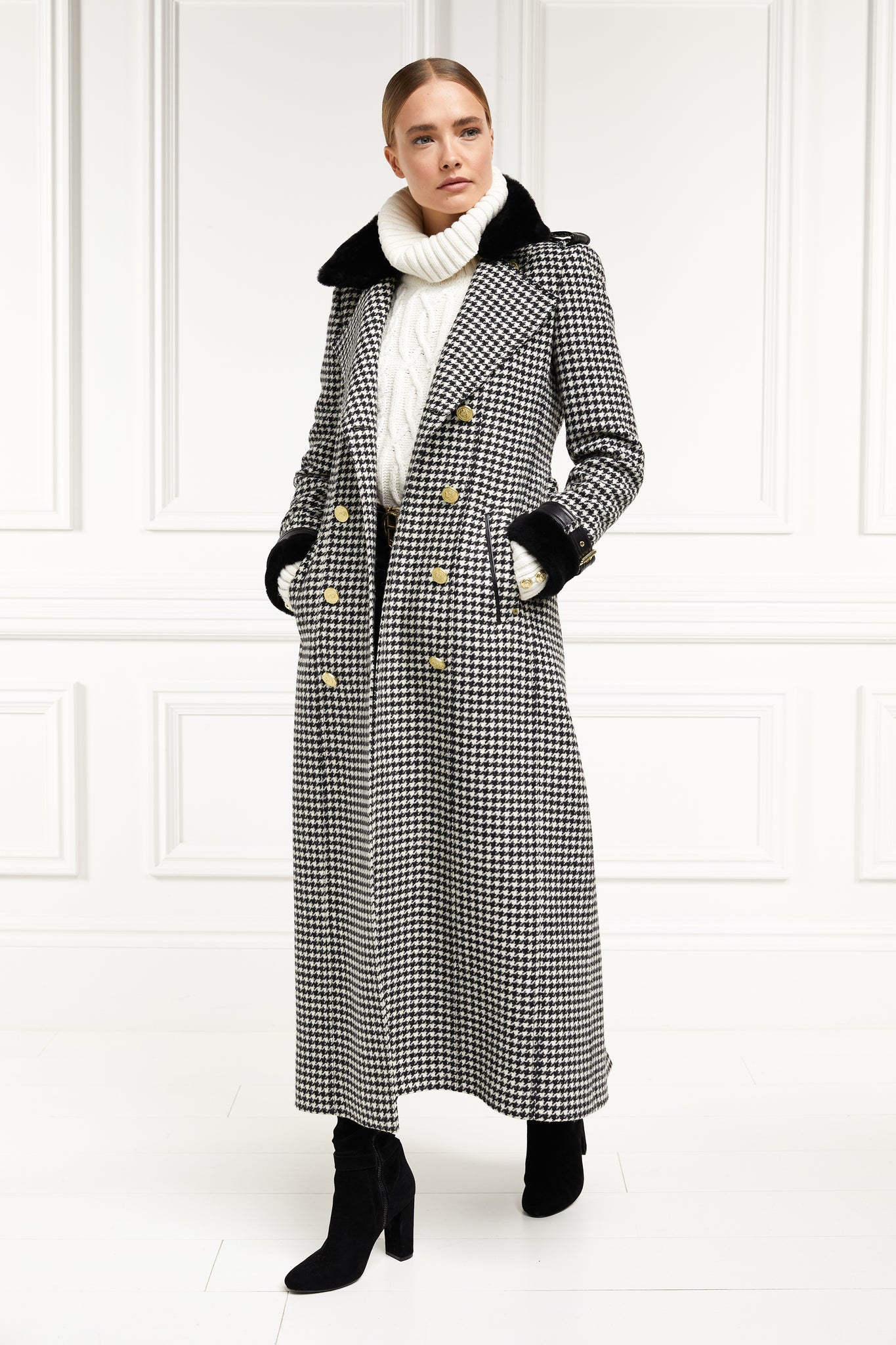 Gold Label Trench (Houndstooth)