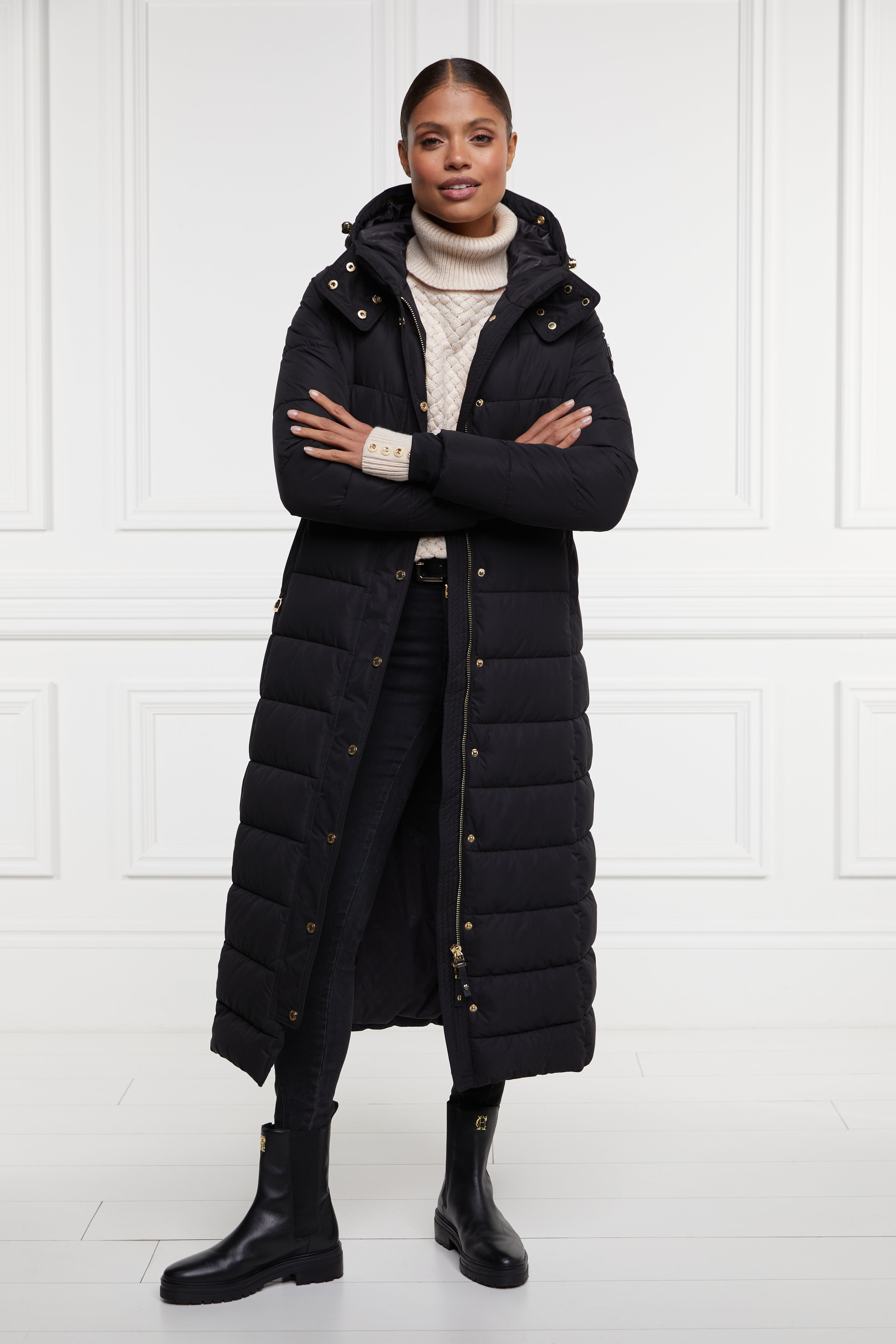 Stoneleigh Longline Coat (Black) Holland Cooper