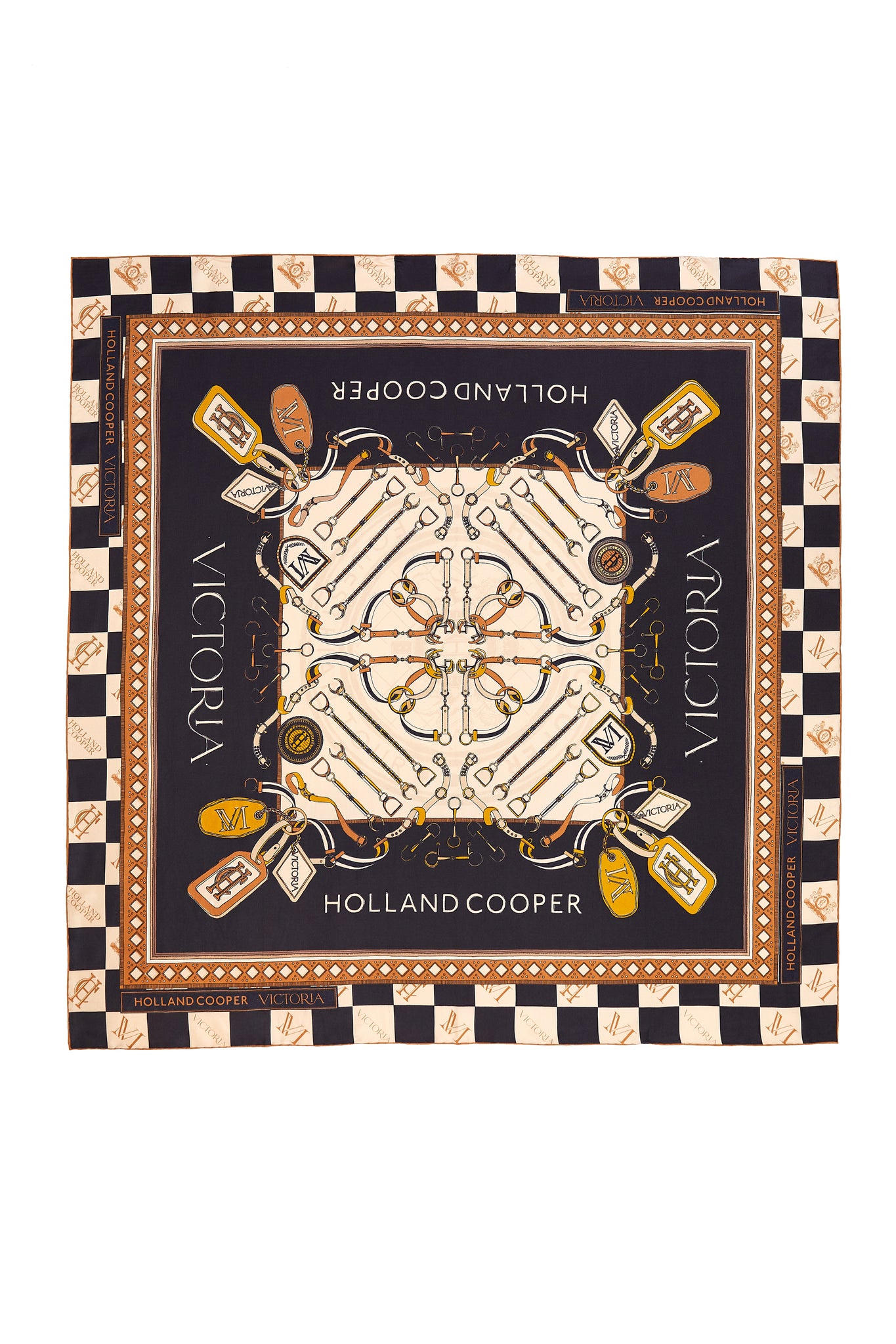 Holland Cooper Monogram Scarf in Camel, Holland Cooper
