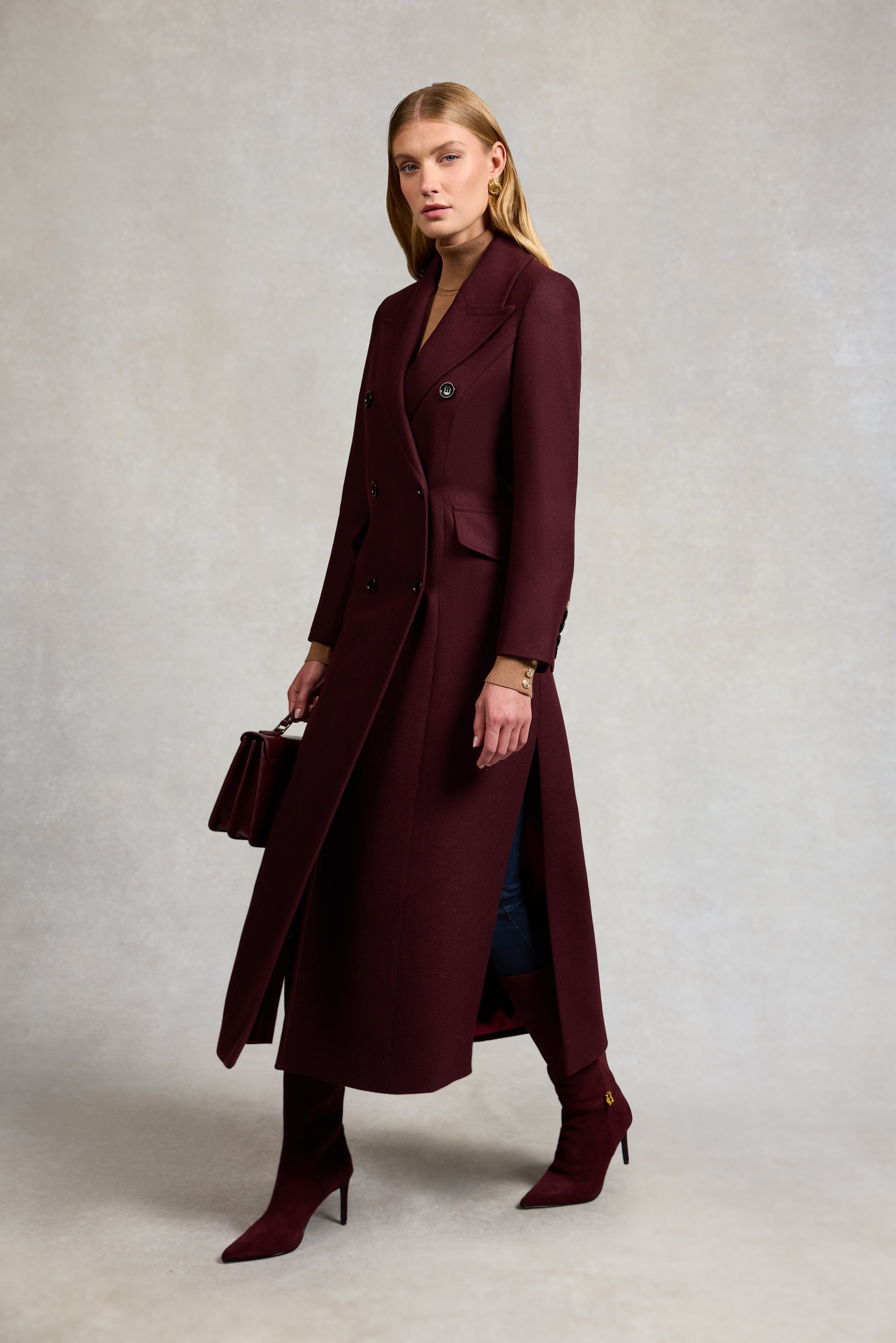 The Trinity Coat (Merlot) – Holland Cooper