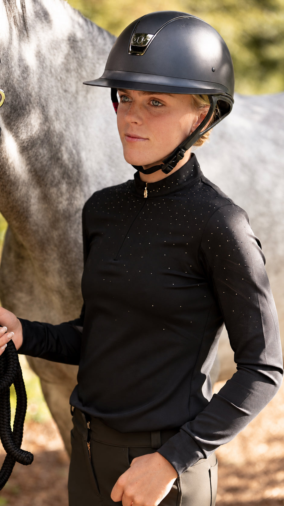 Studland Crystal Long Sleeve Base Layer (Black)