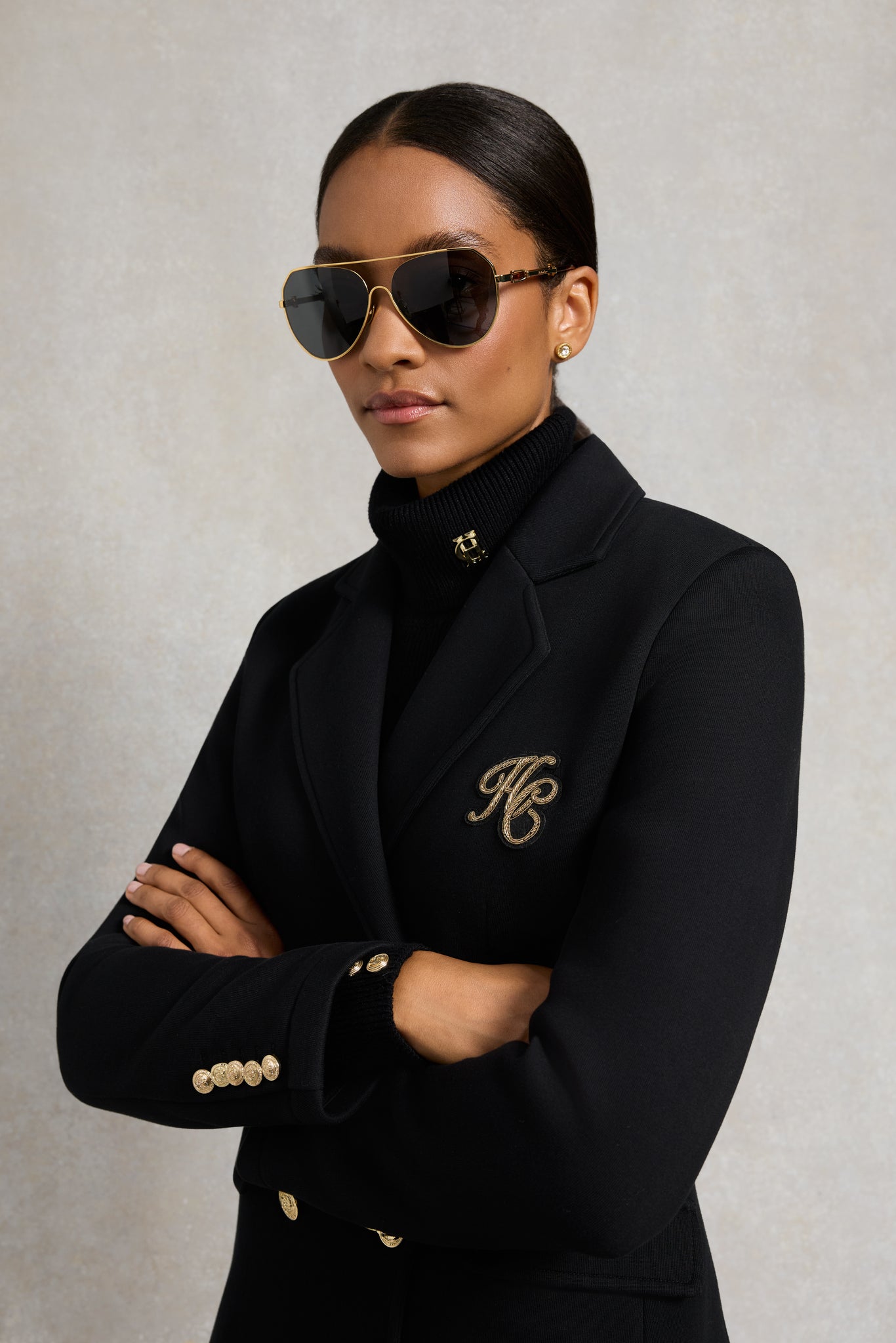 Milano Aviator Sunglasses (Gold)