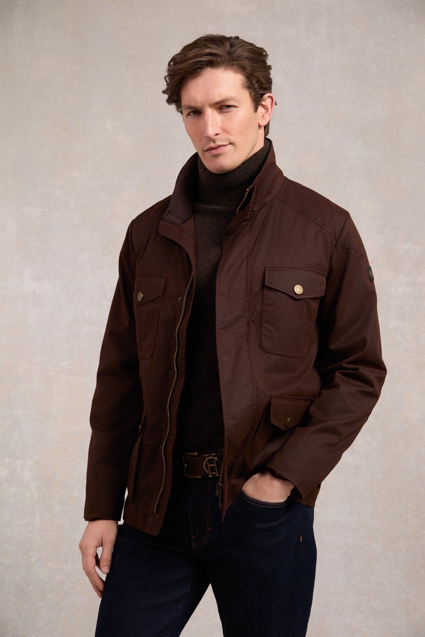 Four Pocket Wax Jacket (Chocolate)