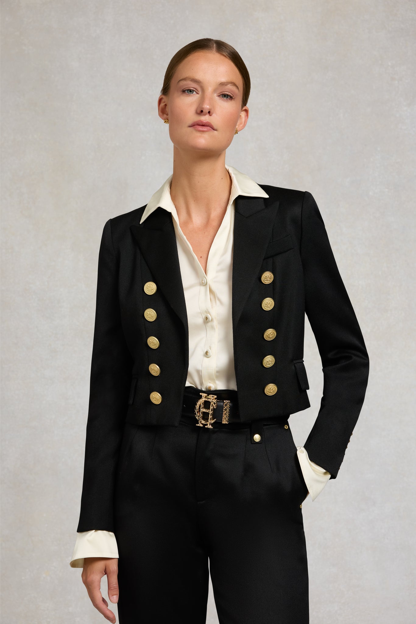 Brompton Jacket (Black Barathea)