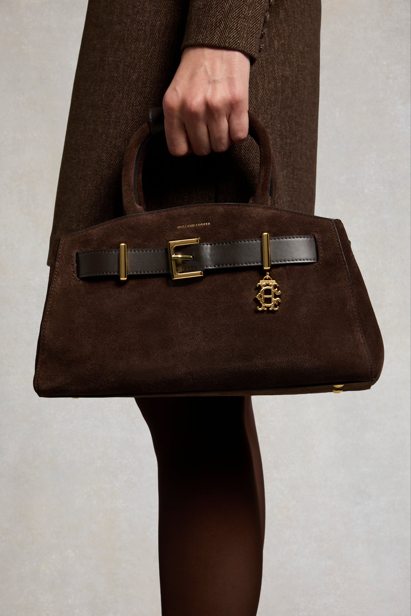 Paris Mini Tote (Chocolate Suede)