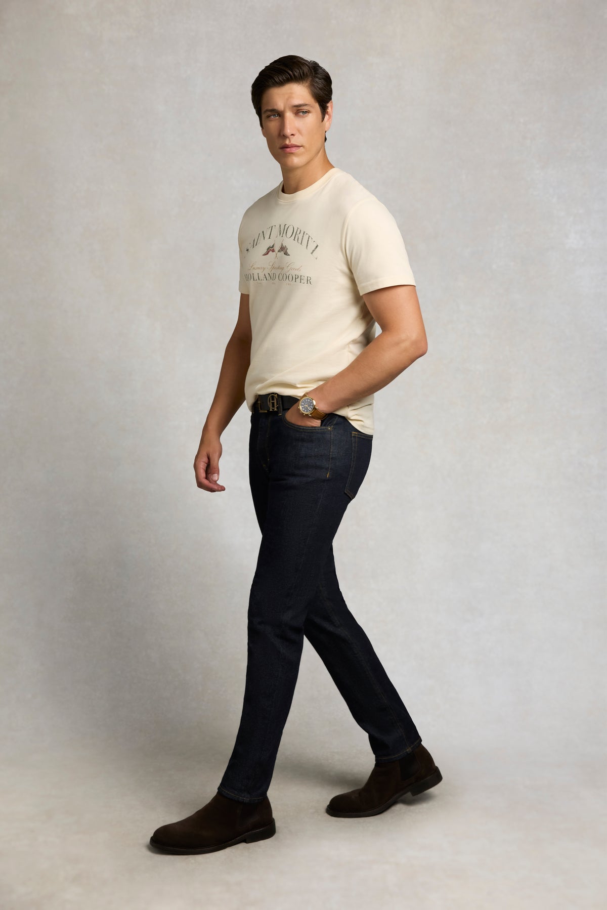 Men's Tapered Stretch Jean (Super Dark Wash)