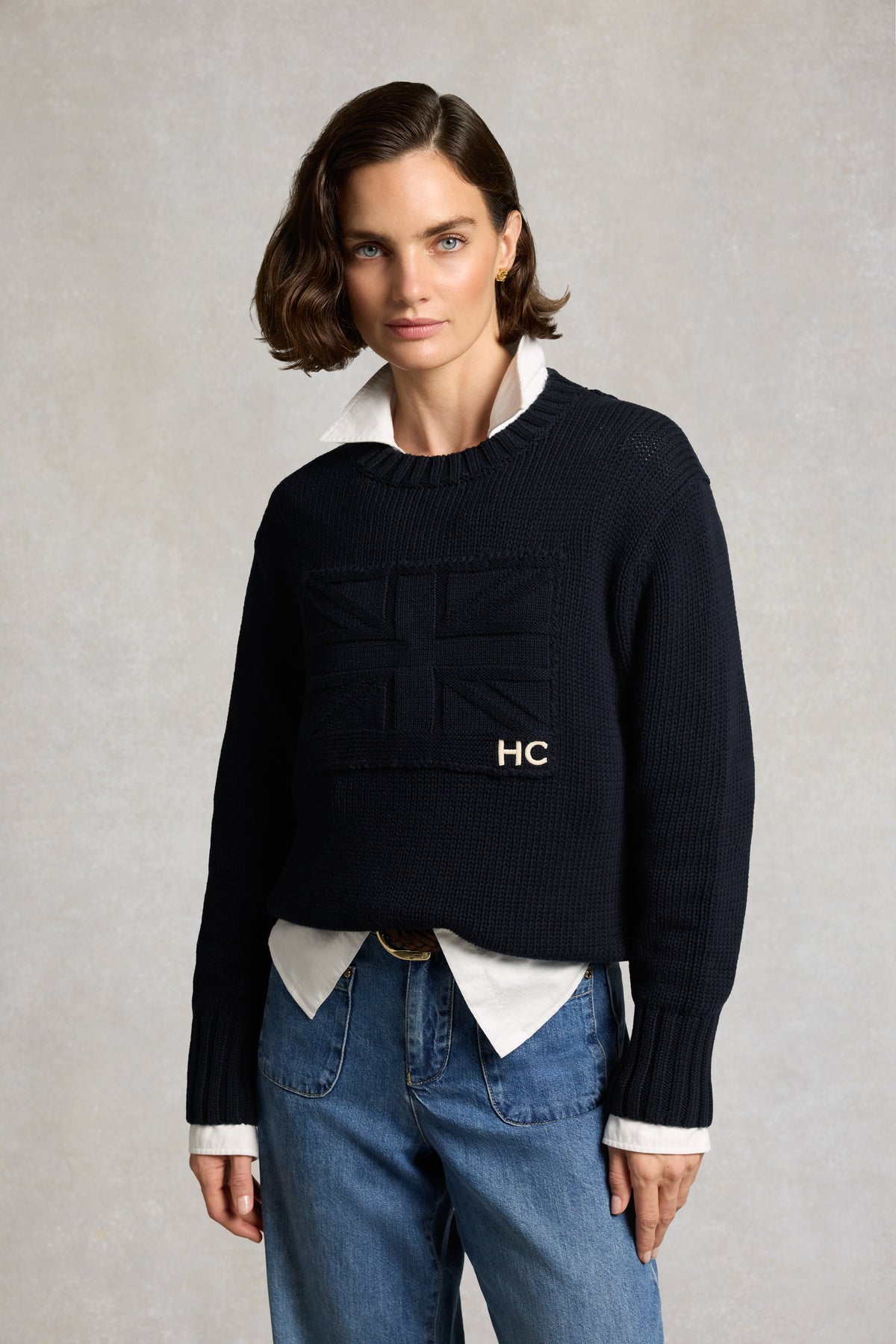 Bampton Crew Neck Knit (Ink Navy)