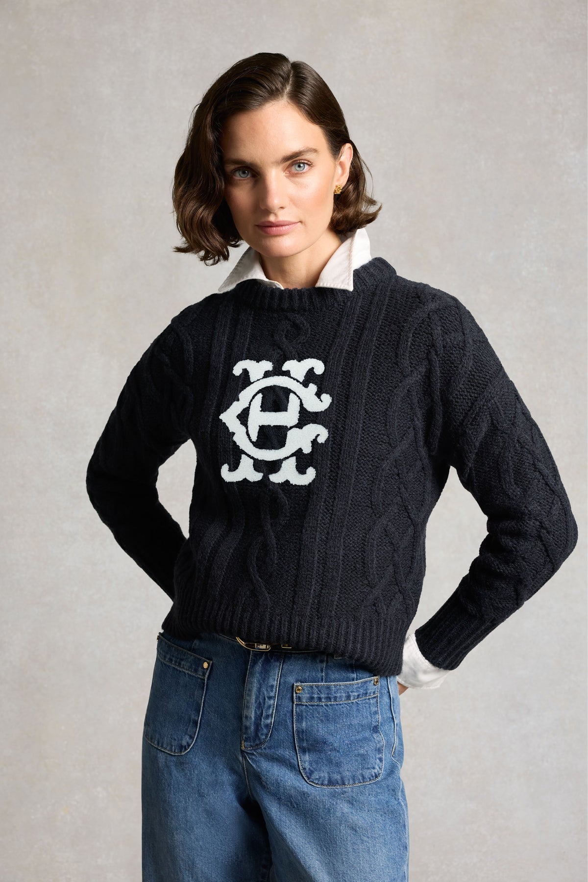 Stockholm Crew Neck Knit (Ink Navy)