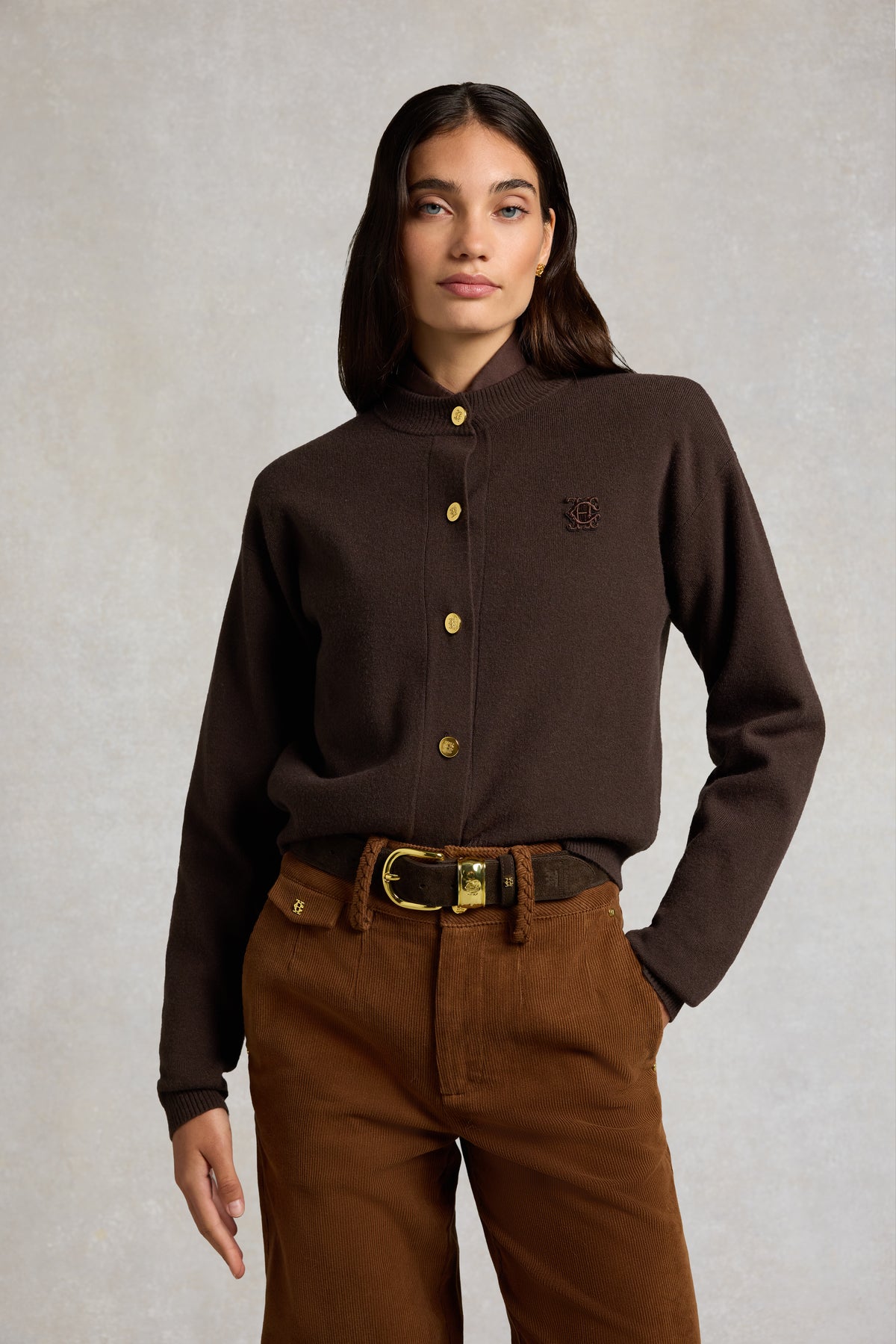 Chester Knitted Cardigan (Chocolate)