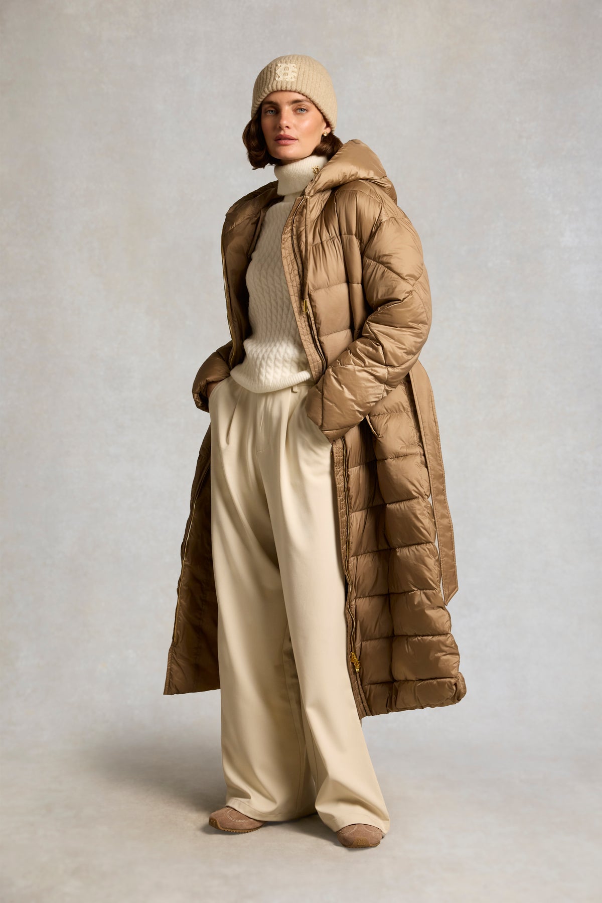 Long Quilted Coat (Whisky)