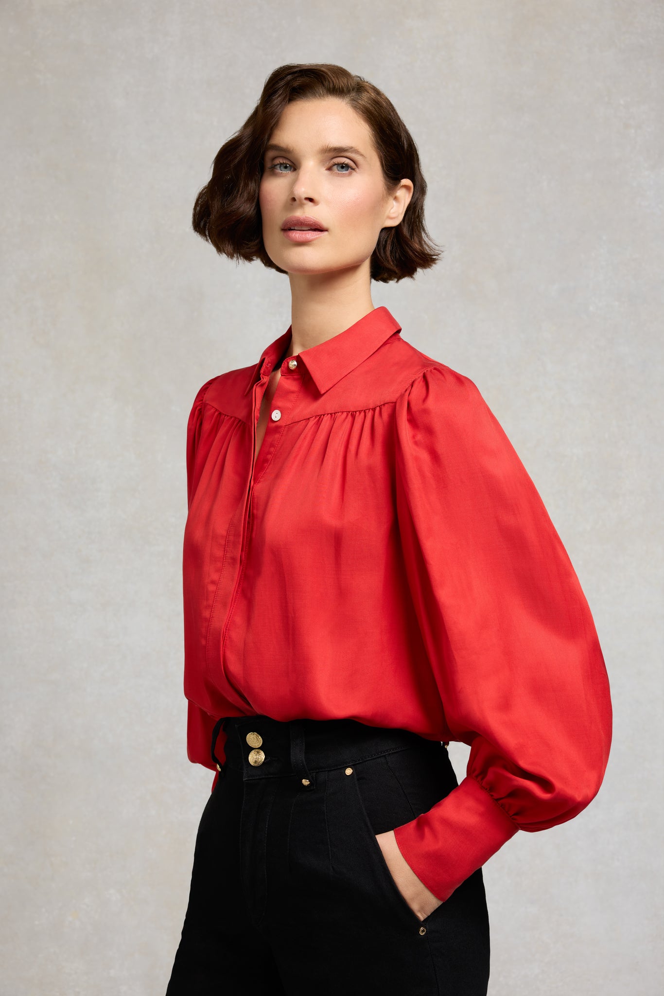 Ada Blouse (Deep Red)