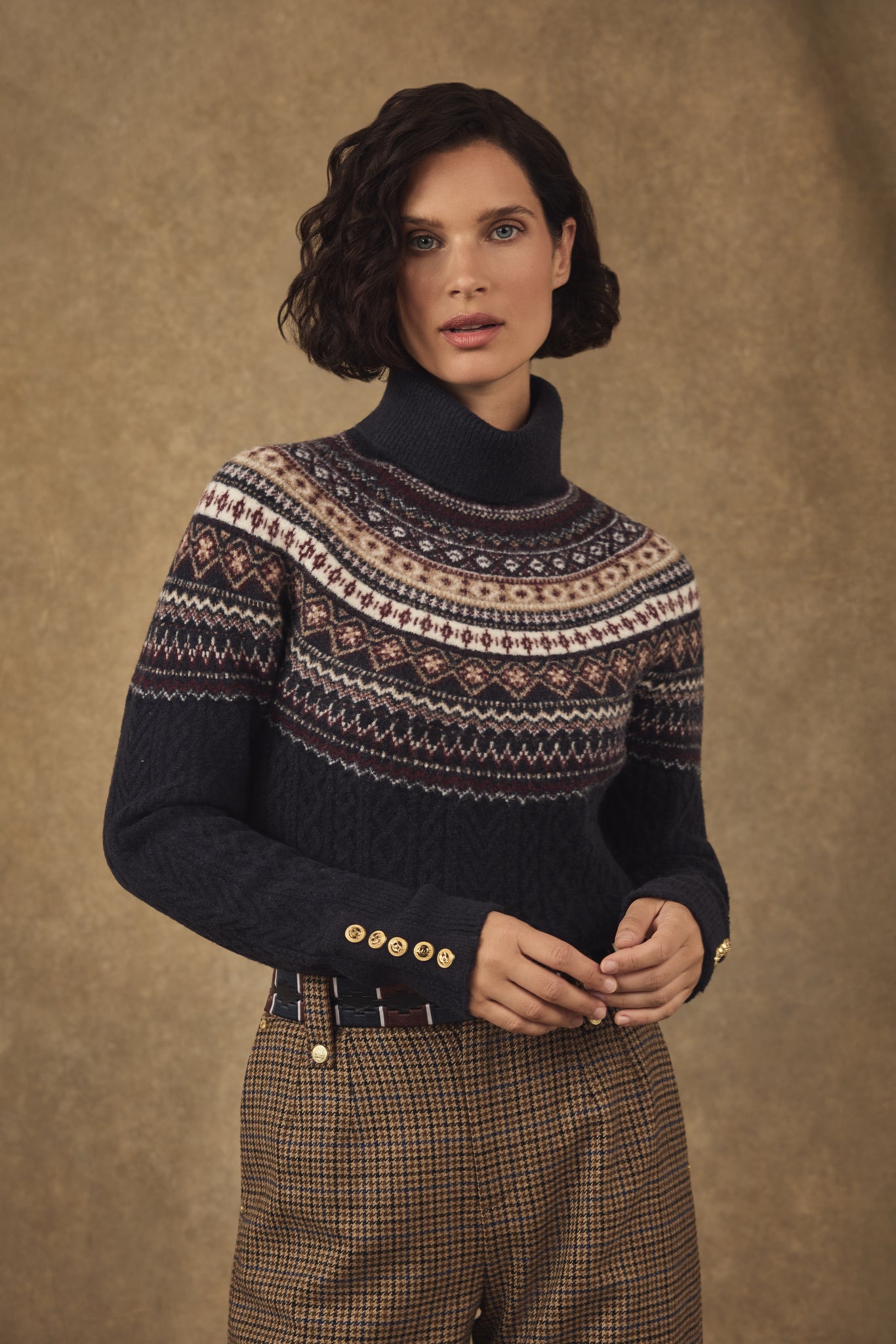 Rebecca Roll Neck Knit (Ink Navy)