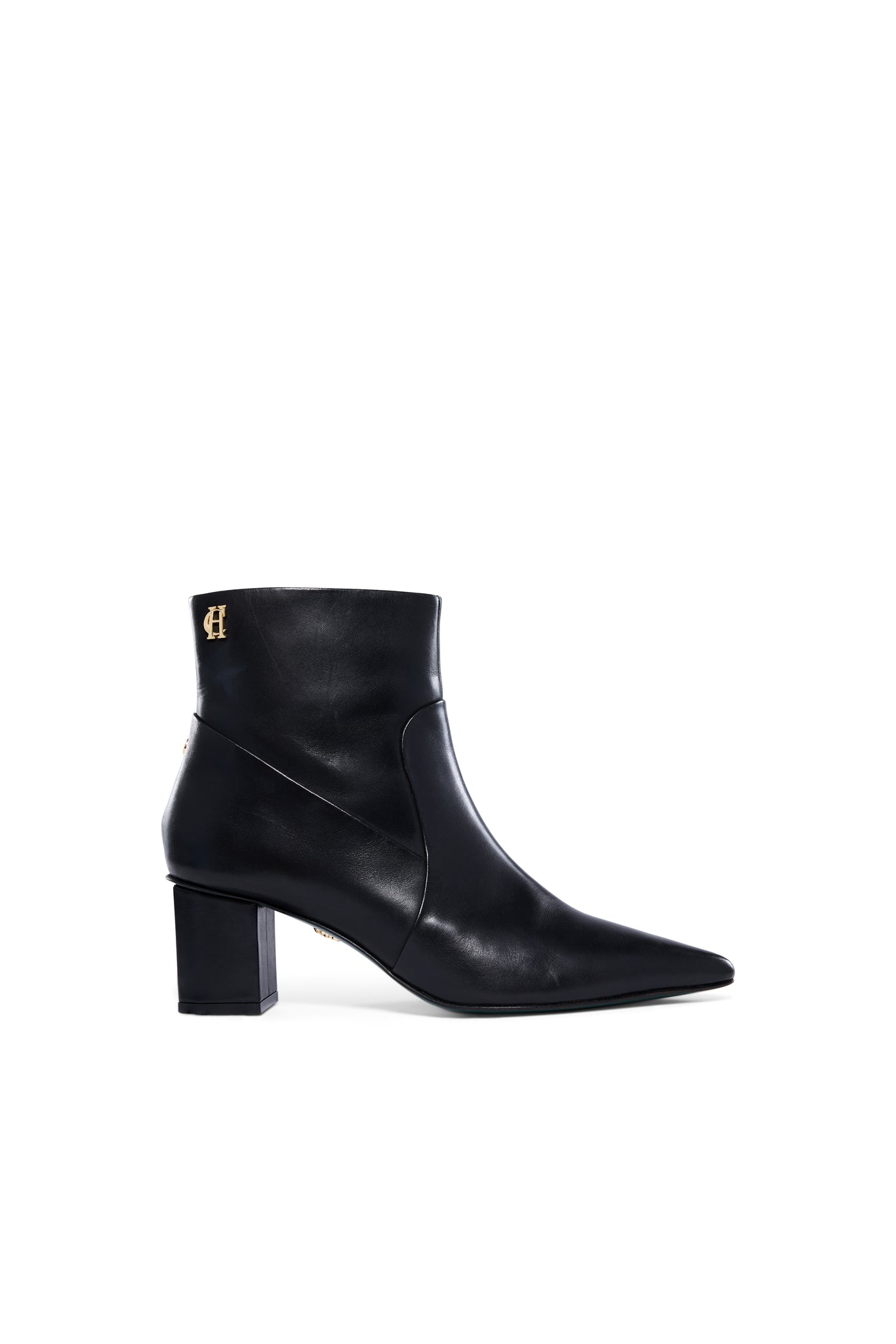 Regency Mid Heel Ankle Boot (Black)