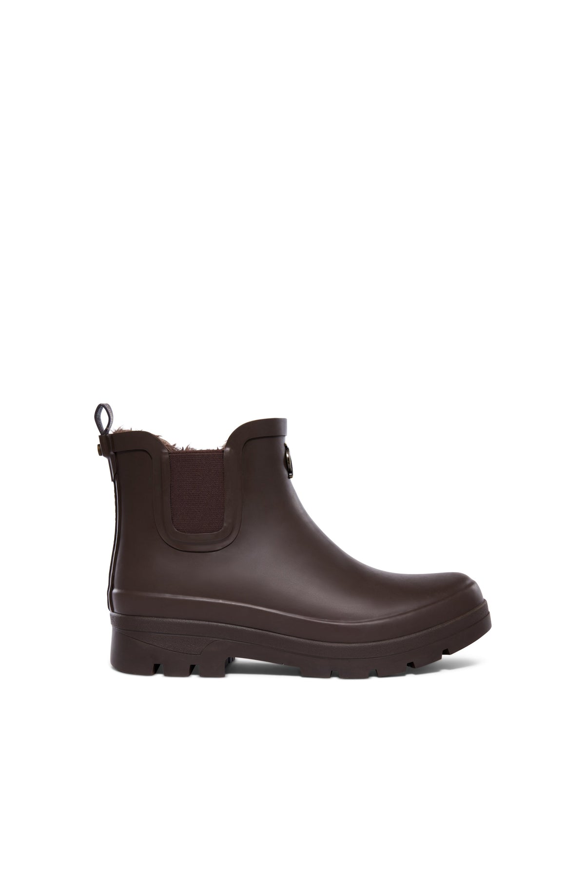 Sherpa Lined Chunky Chelsea Wellington (Chocolate)
