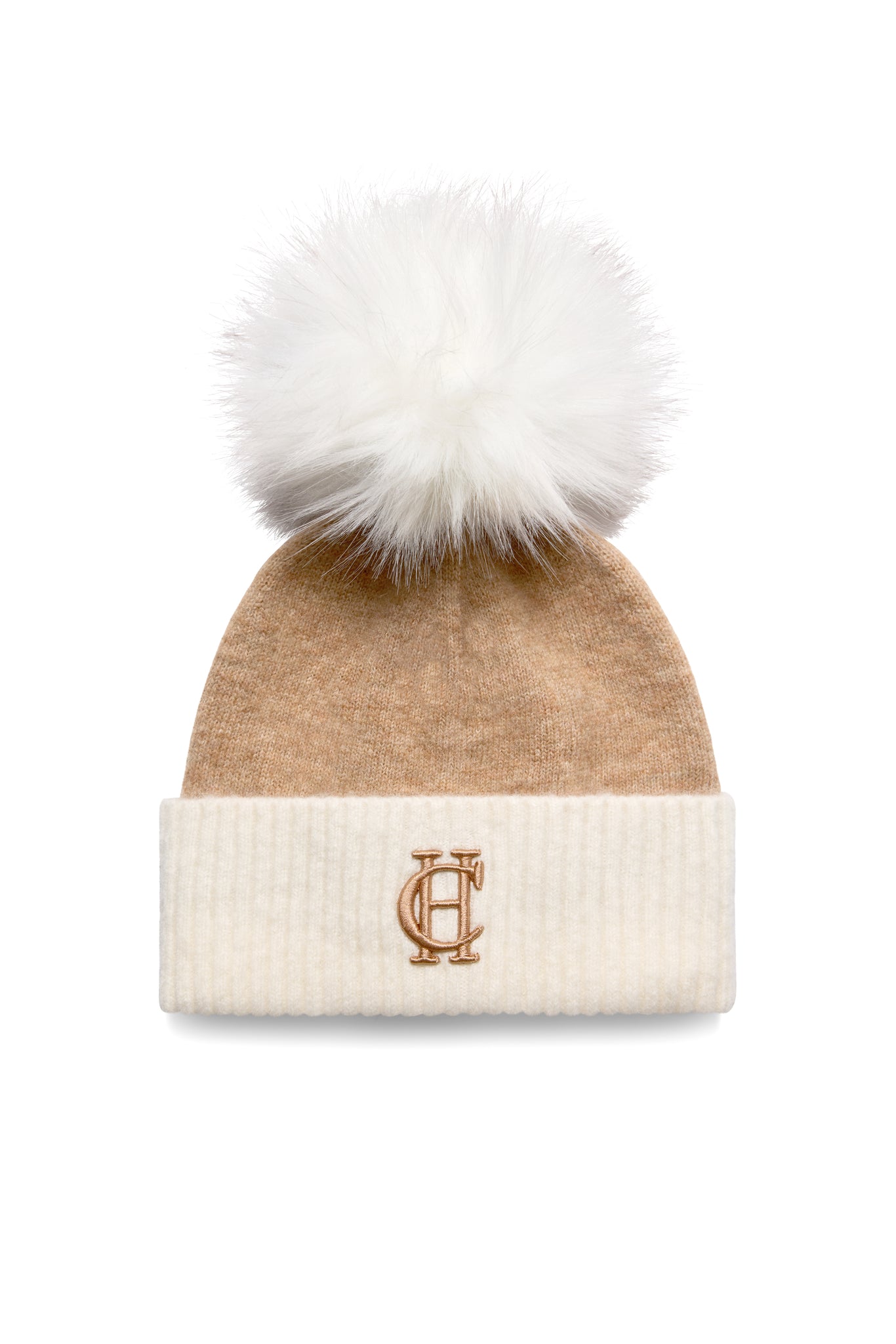 Chelsea Bobble Hat & Glove Set (Camel)