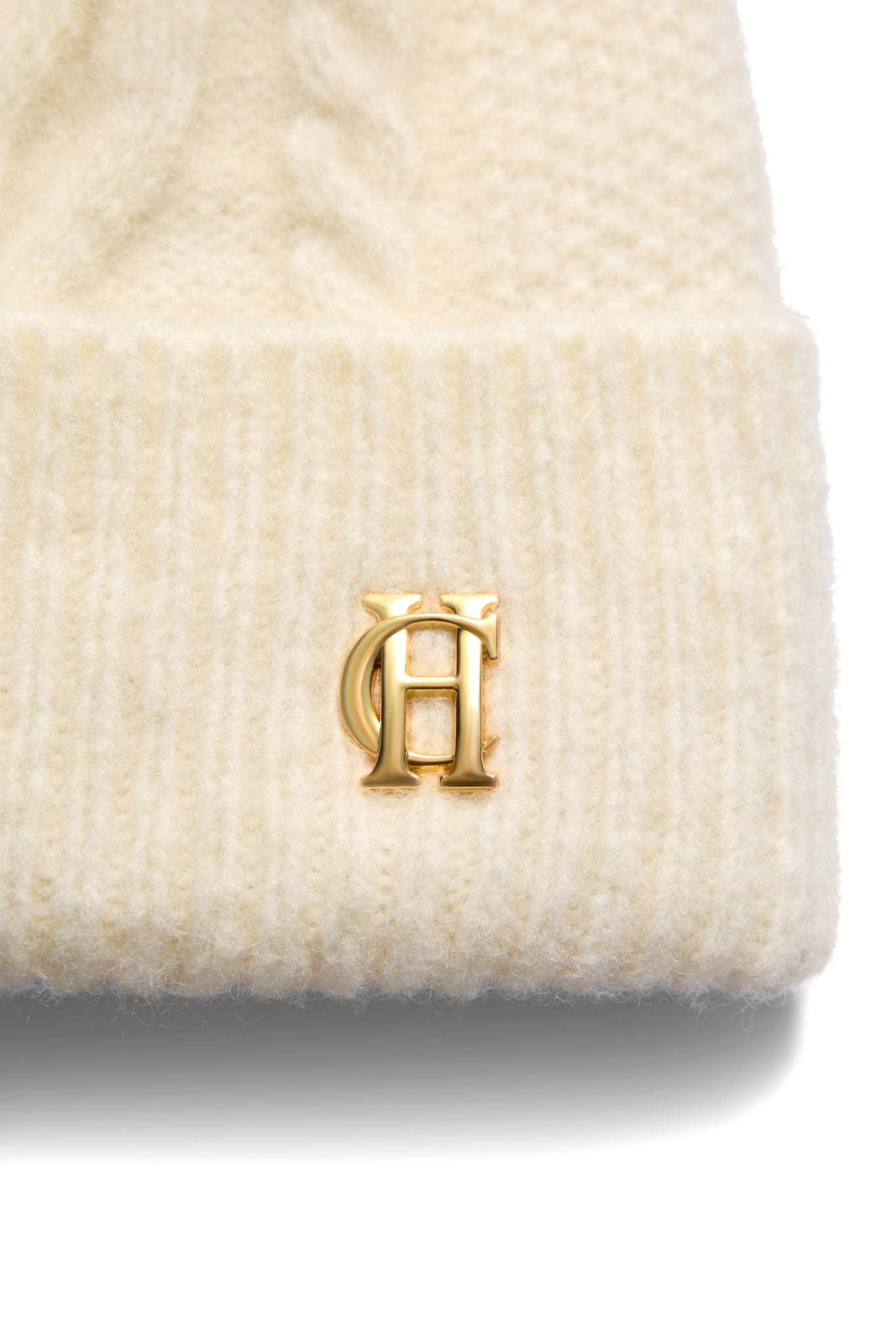 Sloane Cable Bobble Hat (Cream)