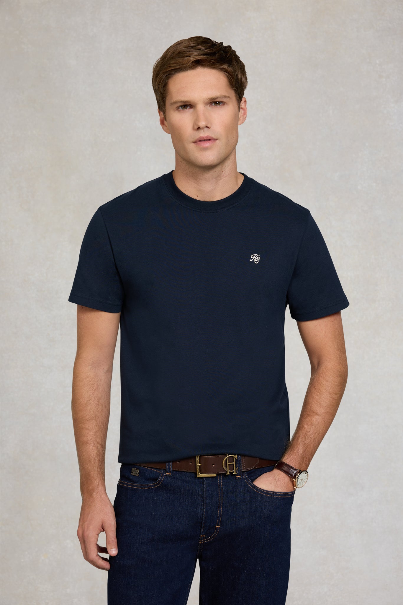 Men's Crew Neck T-Shirt (Ink Navy)