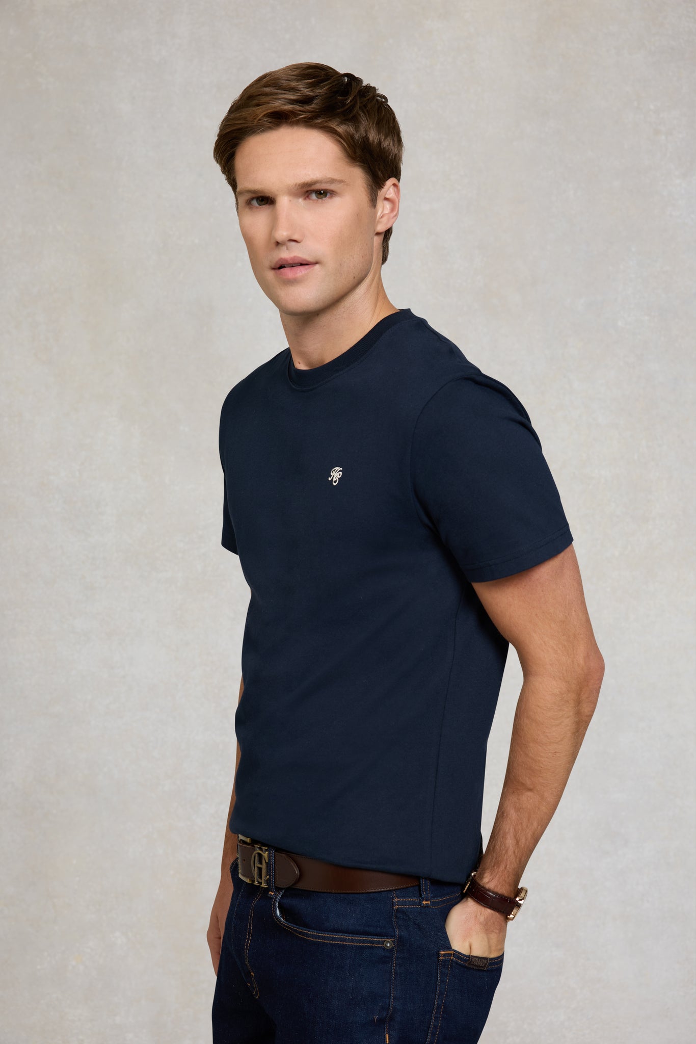 Men's Crew Neck T-Shirt (Ink Navy)