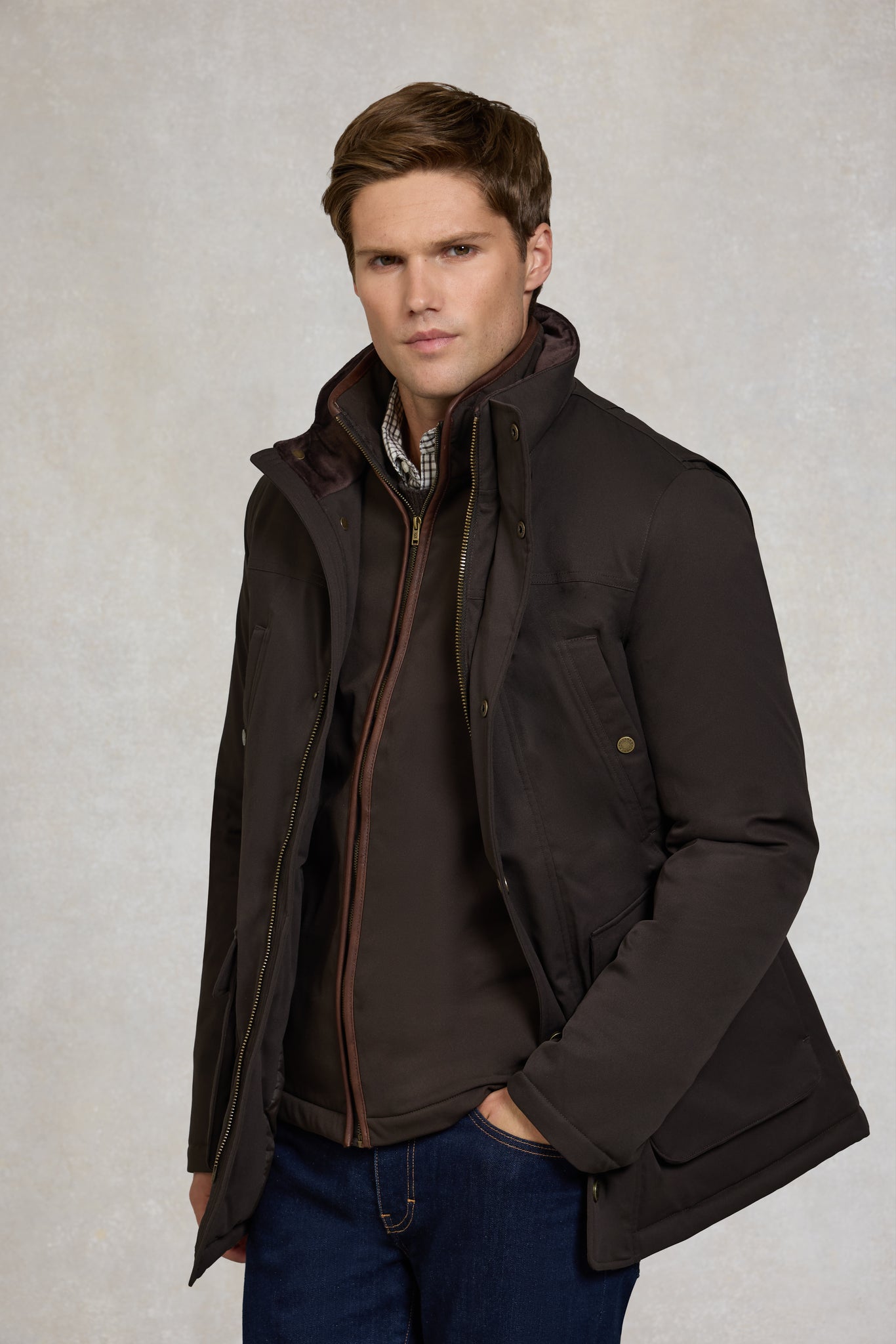 Men's Stamford Field Coat (Chocolate)