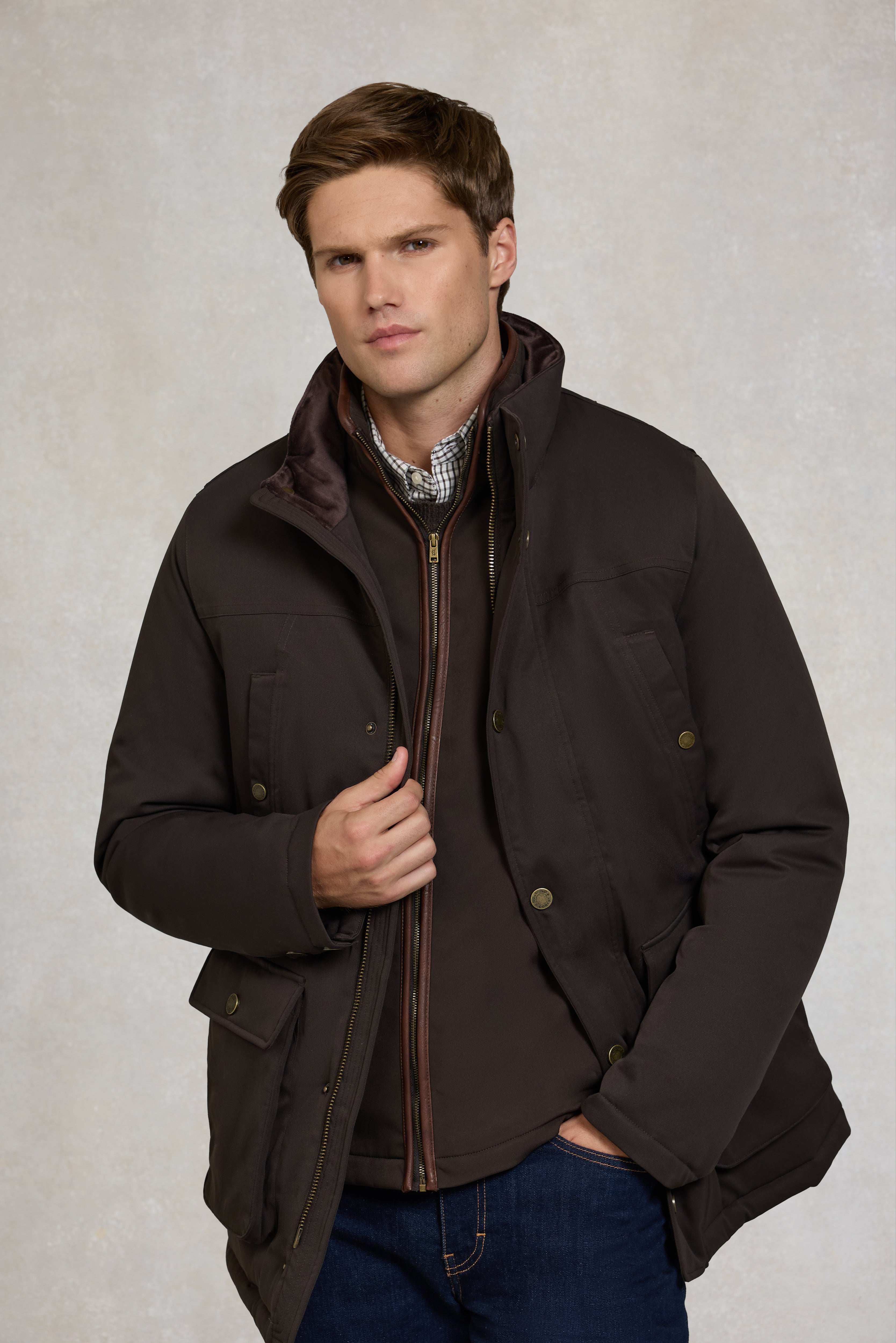 Men's Stamford Field Coat (Chocolate) – Holland Cooper