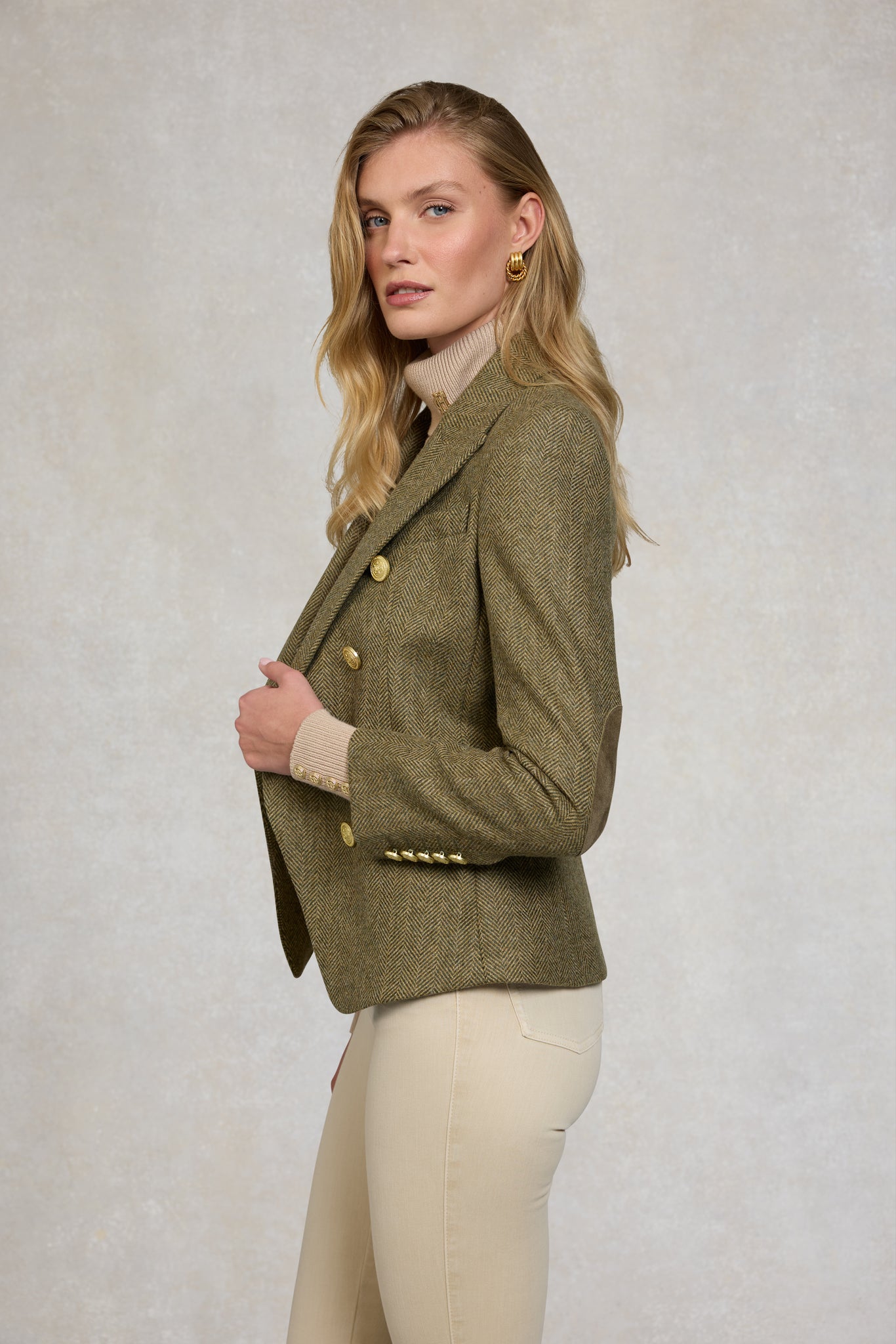 Knightsbridge Blazer (Moss Herringbone)