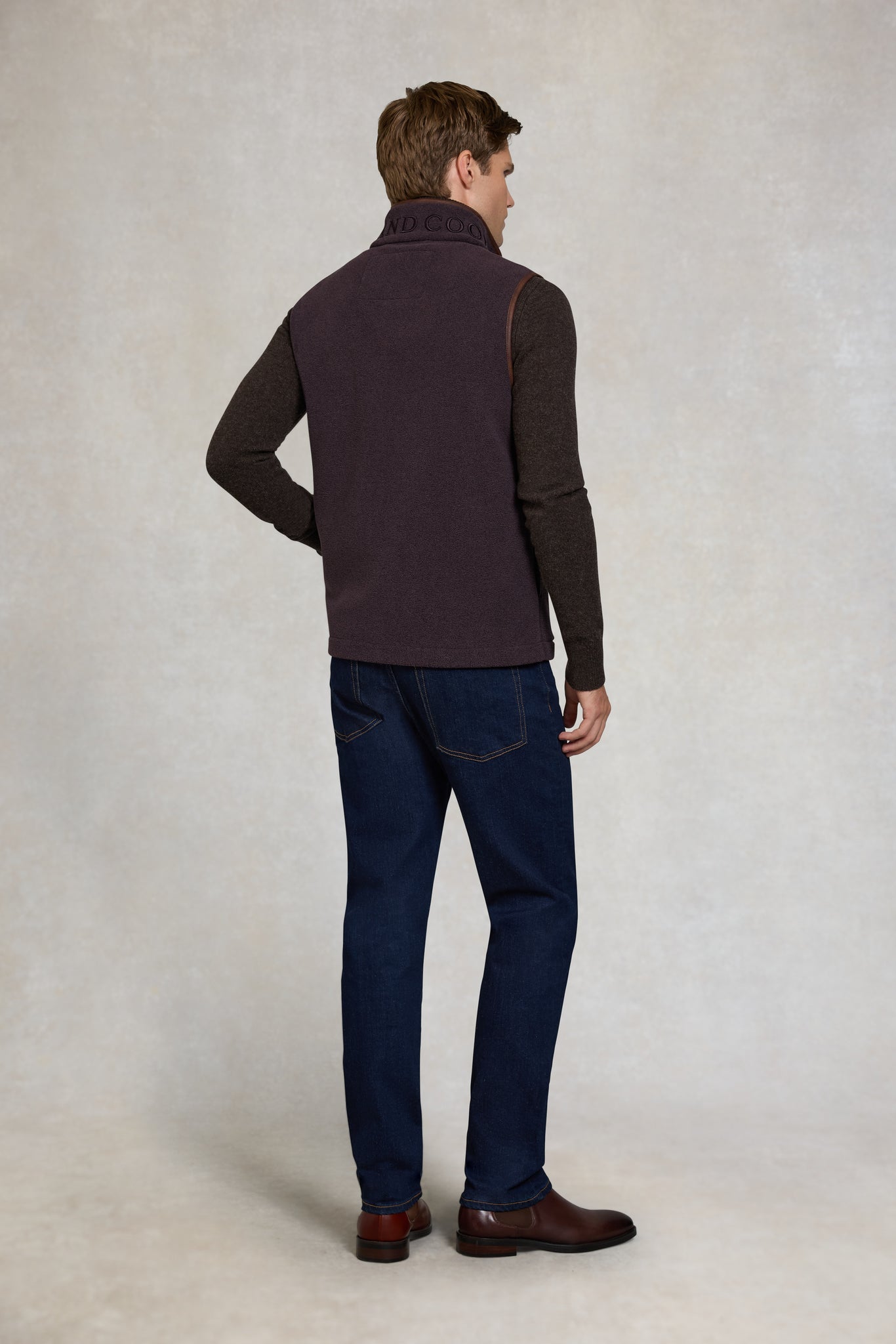 Men's Country Fleece Gilet (Claret)